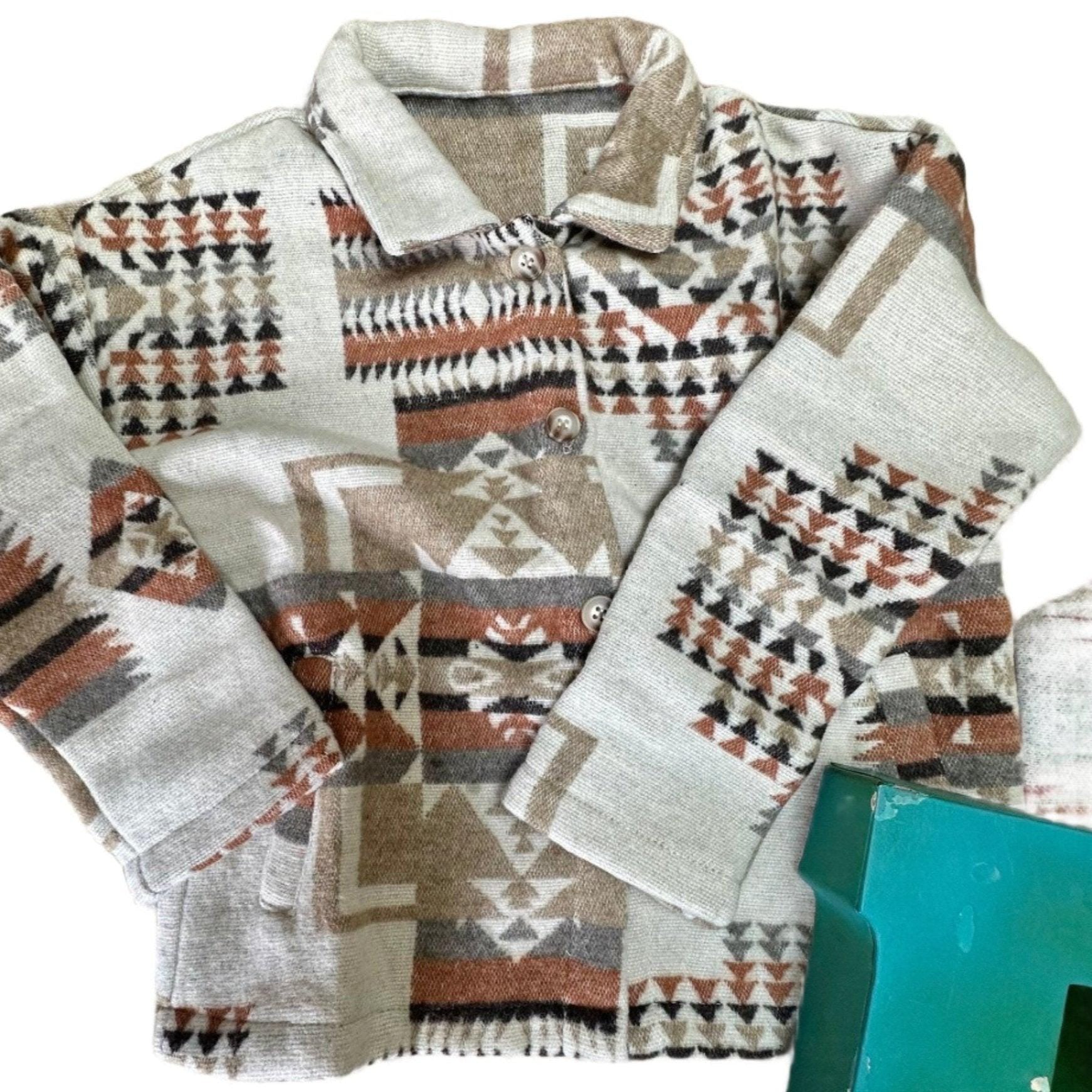 Western Button-Up Fall Flannel Shirt – Kids Long Sleeve Back-to-School Layering Shirt -Razels