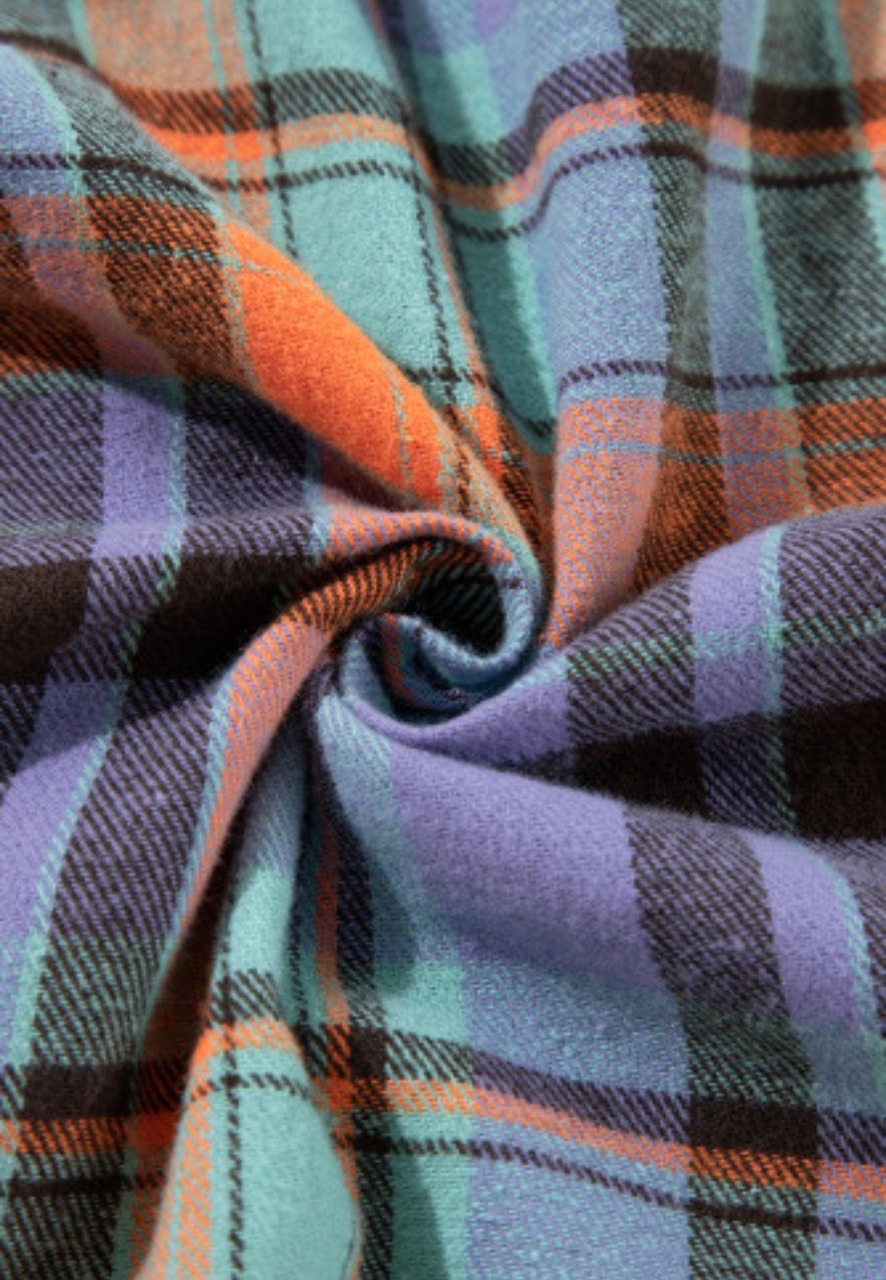Women&#39;s Plaid Shirt - Oversized Plaid Button-Down for Effortless Spring Style. Designed for comfort and style, this oversized women&#39;s plaid button-up is ideal for pairing with graphic tees, bodysuits, or leggings. Whether you&#39;re running errands or heading out for a casual day.  ✔️ Relaxed Oversized Fit – Comfortable and flattering, perfect for layering. Choose from red plaid or orange plaid. ✔️ Premium Cotton Fabric – 100% cotton, breathable, and soft for all-day wear. SHIPS FREE FRO