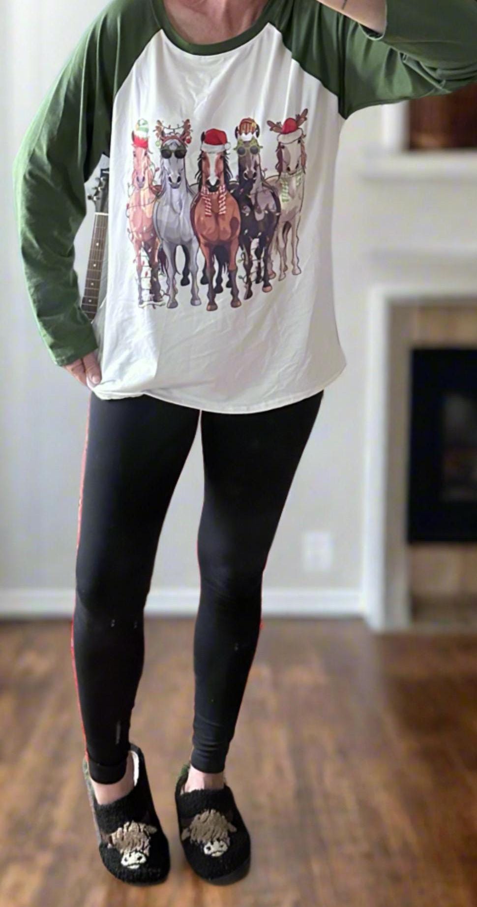 Christmas Horse Pajamas – Matching Family Holiday PJs | Festive Horse Lover Sleepwear -Razels
