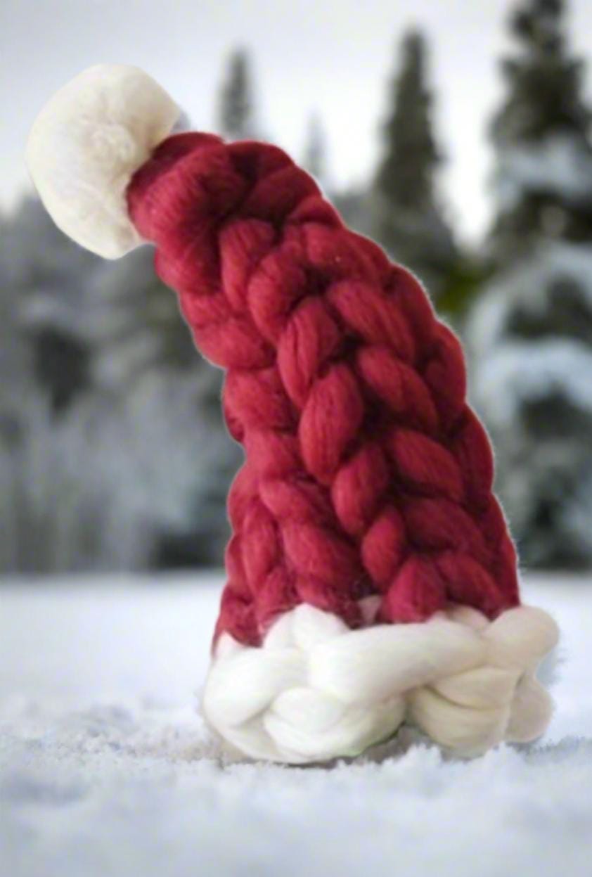 Chunky Santa Hat, Giant Knit Santa Claus Hat -Razels