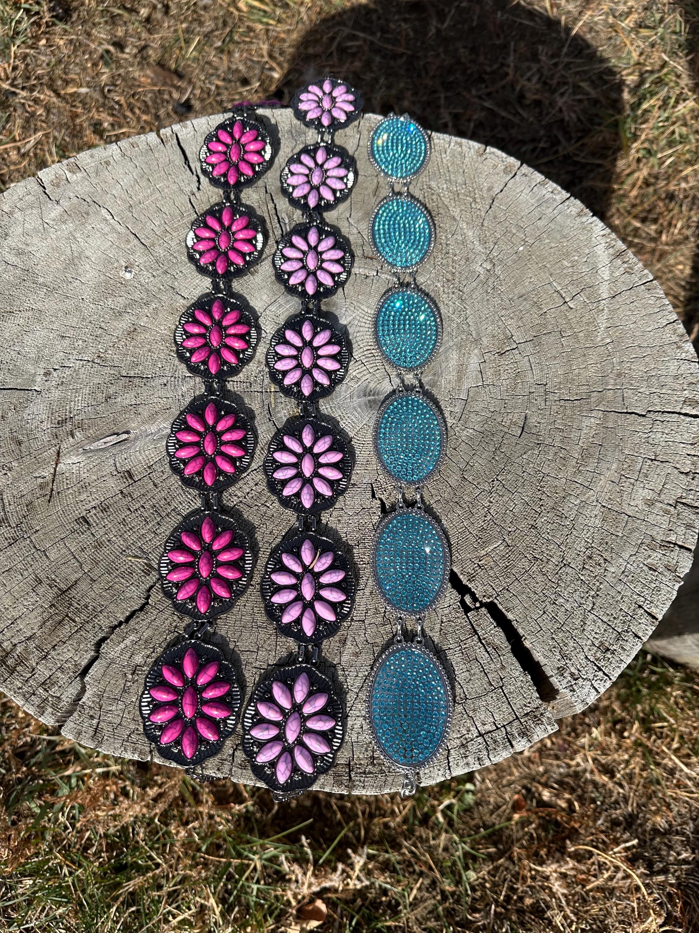 girls concho and rhinestone belts are adjustable and make great gifts!