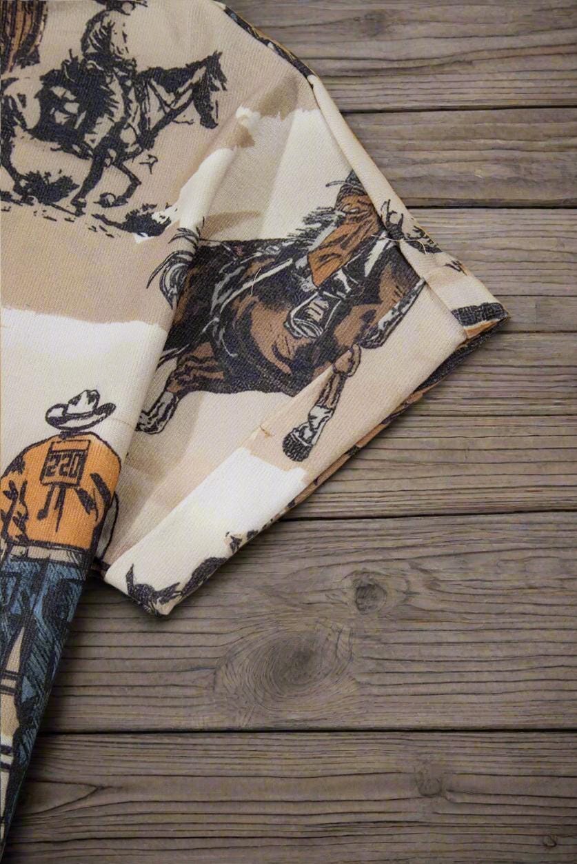 COWBOY T-Shirt for Women! This Western T-Shirt features a bold, allover unique cowboy print, making it perfect for every day! Oversized with a relaxed fit, this tee is soft and comfy, pairing perfectly with leggings, jeggings, biker shorts, and more.