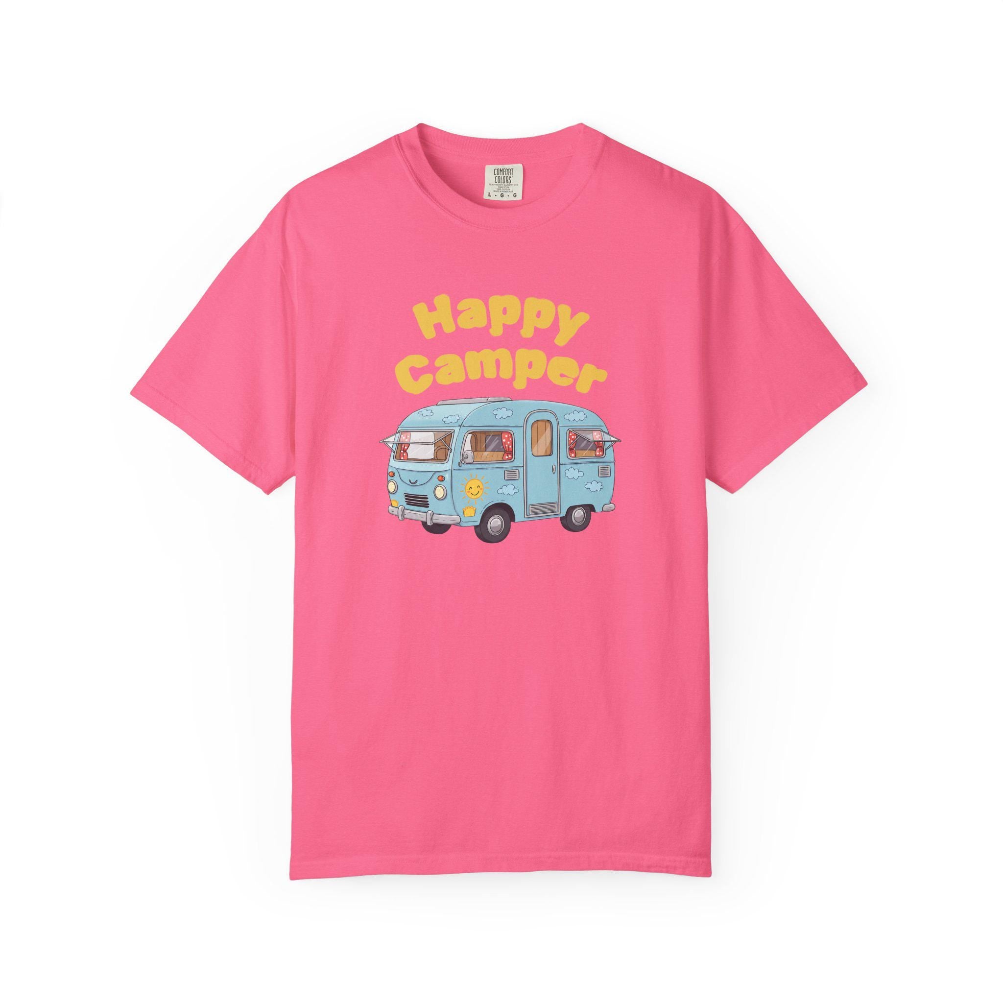 &quot;Personalized Happy Camper T-Shirt
🌞 Bright, bold, and made for happy trails! 🌞
✓ Soft, garment-dyed cotton for that broken-in feel from day one
✓ Personalized with YOUR name – because you&#39;re the star of the campground!
✓ Unisex sizing from S to 4XL – comfy fits for all happy campers
✓ 9 fun, bright colors that scream vacation mode
✓ Double-needle stitching for extra durability (because camping gets wild)
✓ Seamless tubular knit for a smooth, clean look