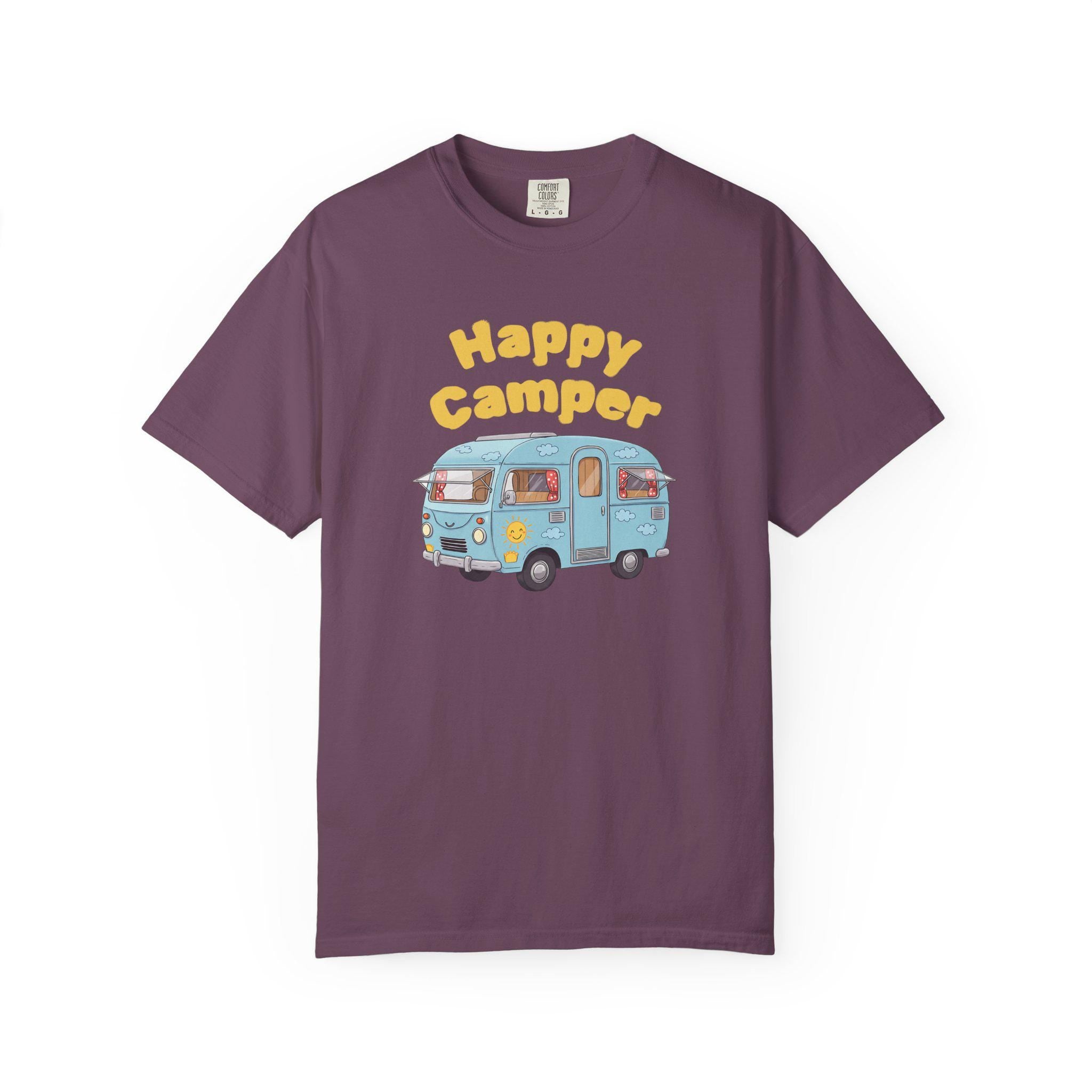 &quot;Personalized Happy Camper T-Shirt
🌞 Bright, bold, and made for happy trails! 🌞
✓ Soft, garment-dyed cotton for that broken-in feel from day one
✓ Personalized with YOUR name – because you&#39;re the star of the campground!
✓ Unisex sizing from S to 4XL – comfy fits for all happy campers
✓ 9 fun, bright colors that scream vacation mode
✓ Double-needle stitching for extra durability (because camping gets wild)
✓ Seamless tubular knit for a smooth, clean look