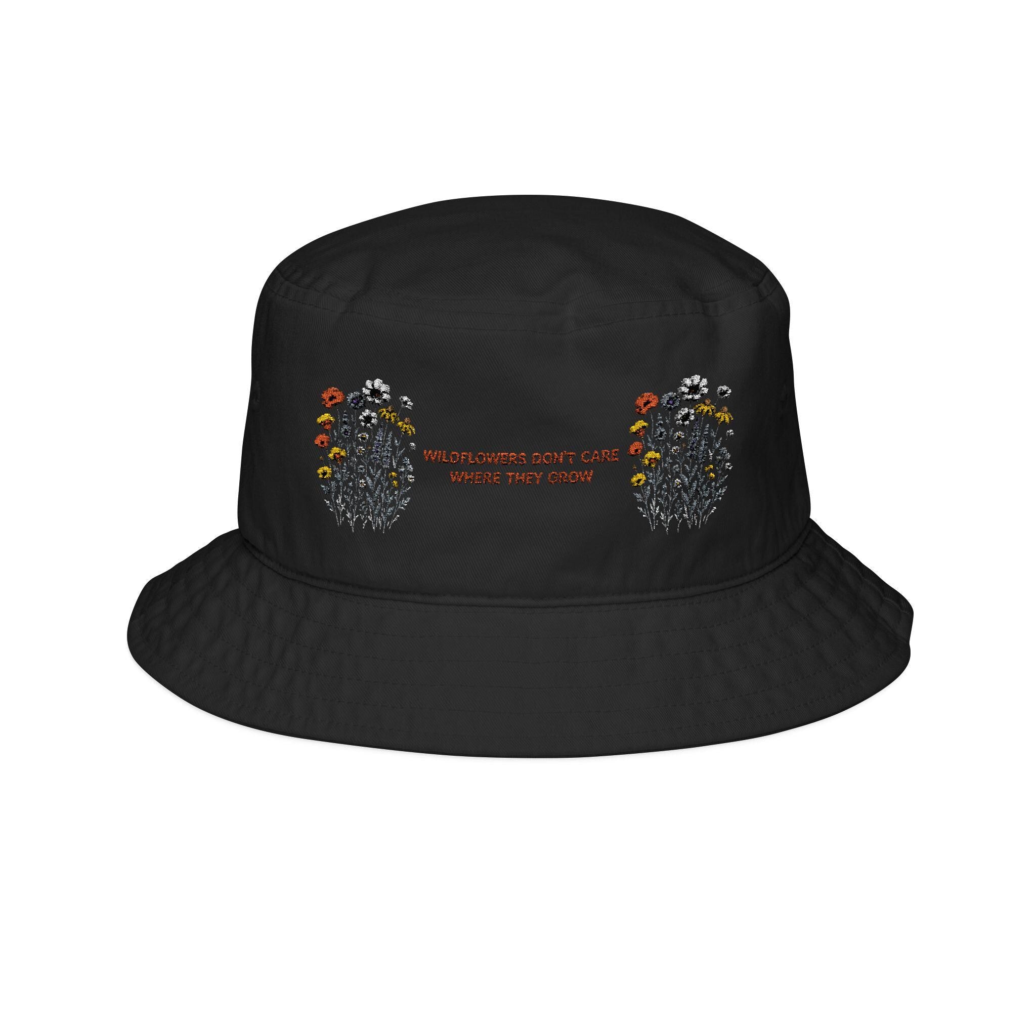 Wildflowers Bucket Hat | Gift for Mother, Grandmother, Garnder | Embroidered Garnder Hat | Gardner Gifts, -Razels