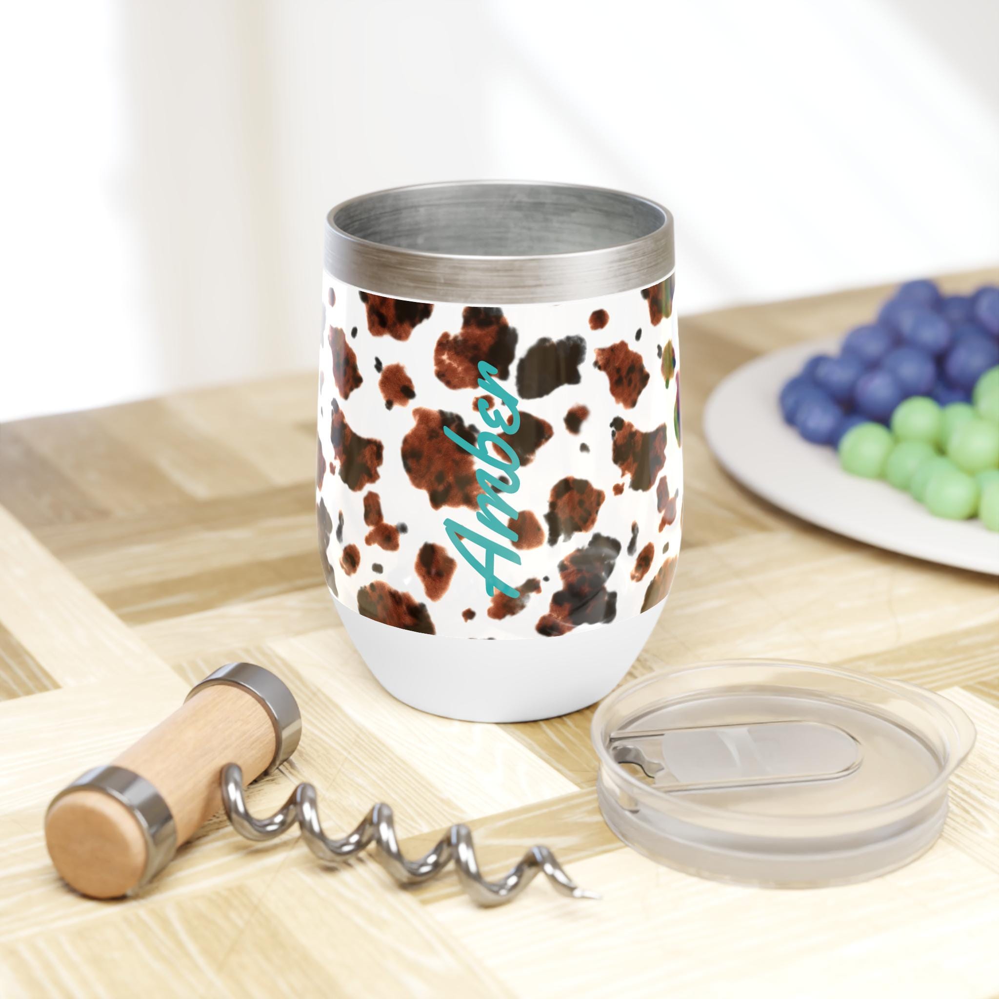 Perfect for sunny picnics, backyard BBQs, front porch lounging, or a quiet evening with your favorite wine—this cup goes wherever you do.

✅ 12oz size, just right for wine, cocktails, or iced coffee
✅ Double-wall vacuum insulated to keep drinks cold up to 12 hours (and hot for 6!)
✅ Durable stainless steel construction with a horizontal stipple texture
✅ Personalized full-wrap design—make it yours!
✅ BPA-free clear lid with slide closure for easy, no-spill sipping