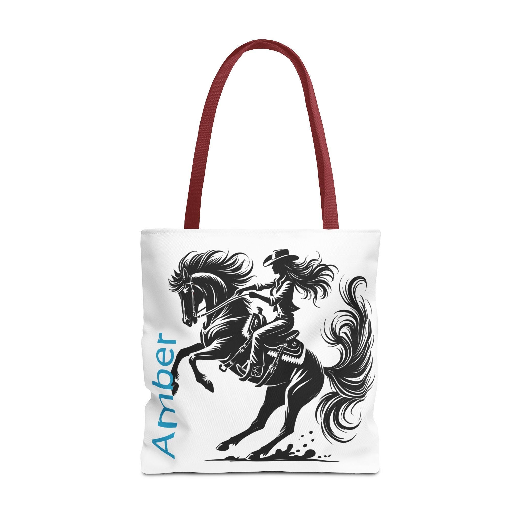 Wild Cowgirl Tote Bag, Personalized Horse-Riding Bag, Cowgirl Gift, Western Style, Durable Canvas Tote -Razels