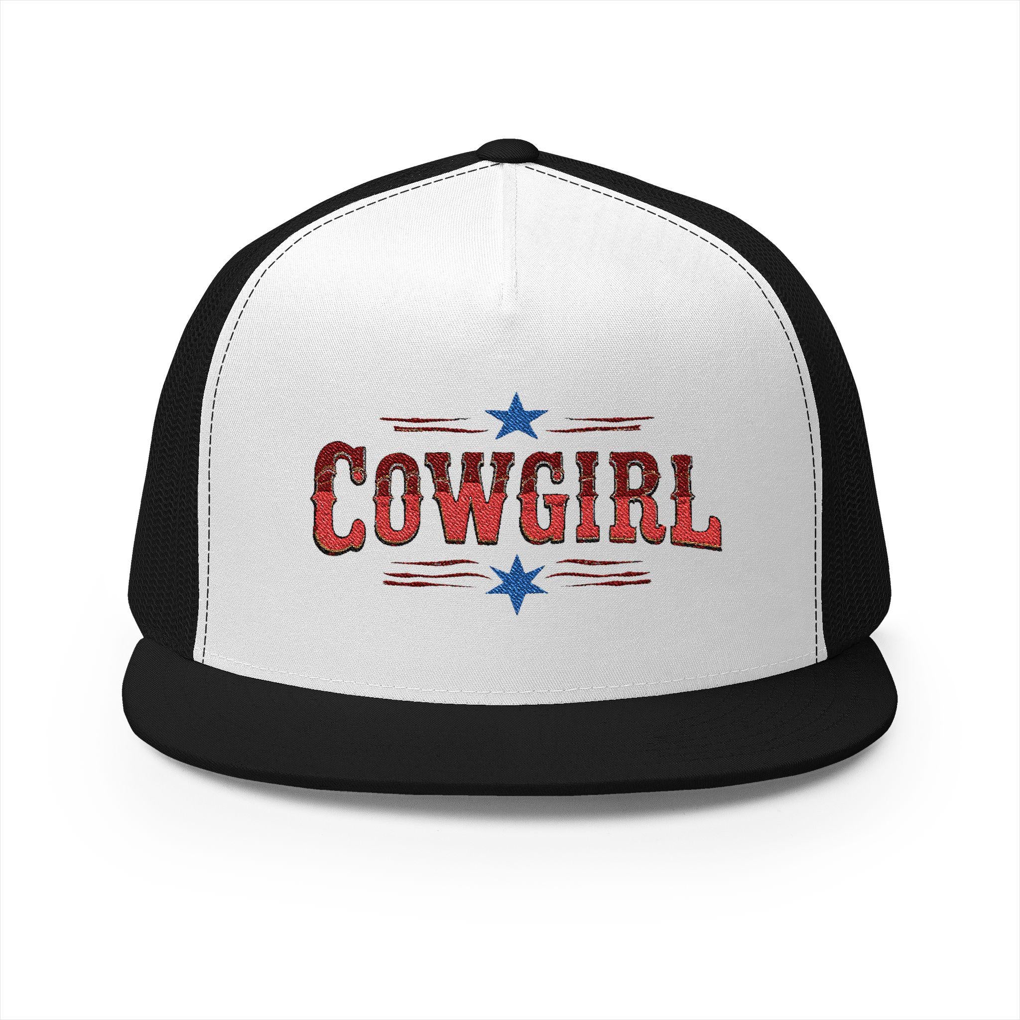Cowgirl 5 Panel Trucker Cap, Summer Cowgirl Baseball Hat, Western Trucker Cap, -Razels