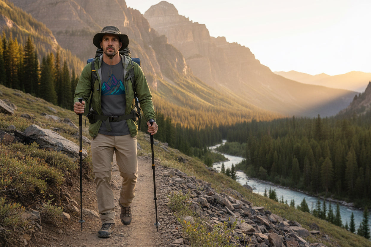 Mountain Graphic Unisex T-shirt, Comfort Colors Outdoor Shirt, Hiking Adventure Tee, Horn hunting tshirt -Razels