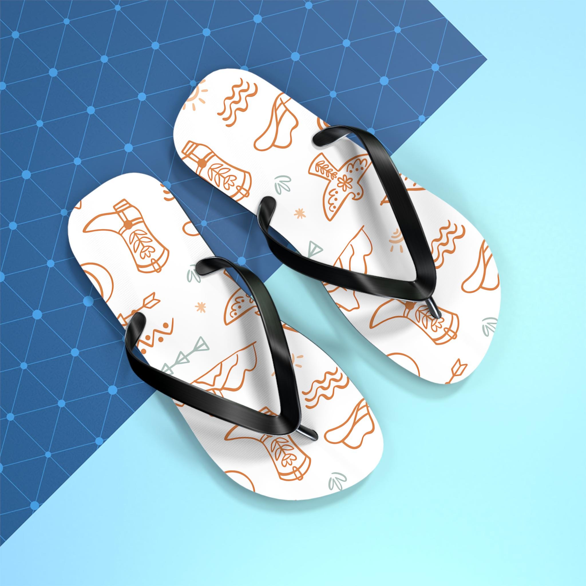 Western Flip Flops Women, Thunderbird Turquoise Sandals -Razels