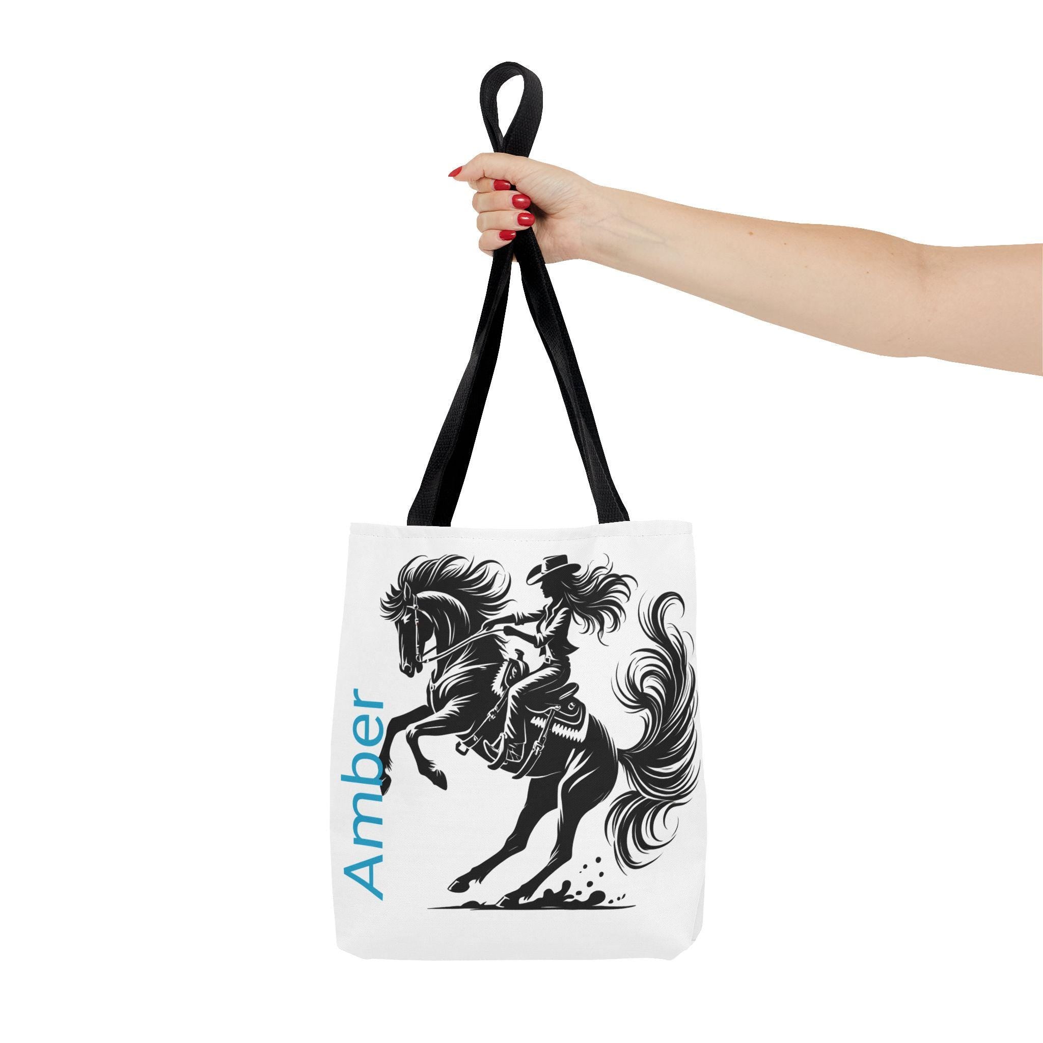 Wild Cowgirl Tote Bag, Personalized Horse-Riding Bag, Cowgirl Gift, Western Style, Durable Canvas Tote -Razels