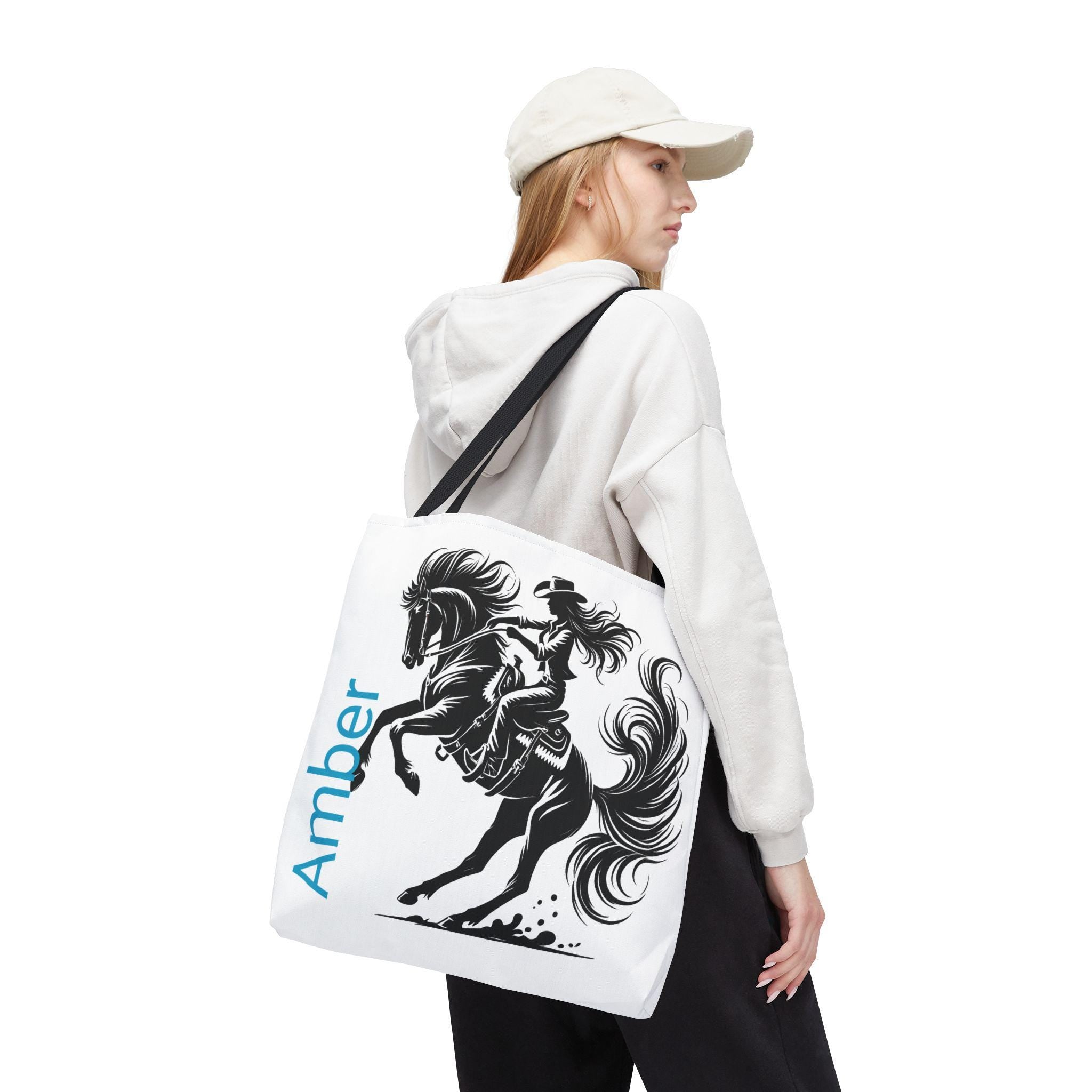 Wild Cowgirl Tote Bag, Personalized Horse-Riding Bag, Cowgirl Gift, Western Style, Durable Canvas Tote -Razels