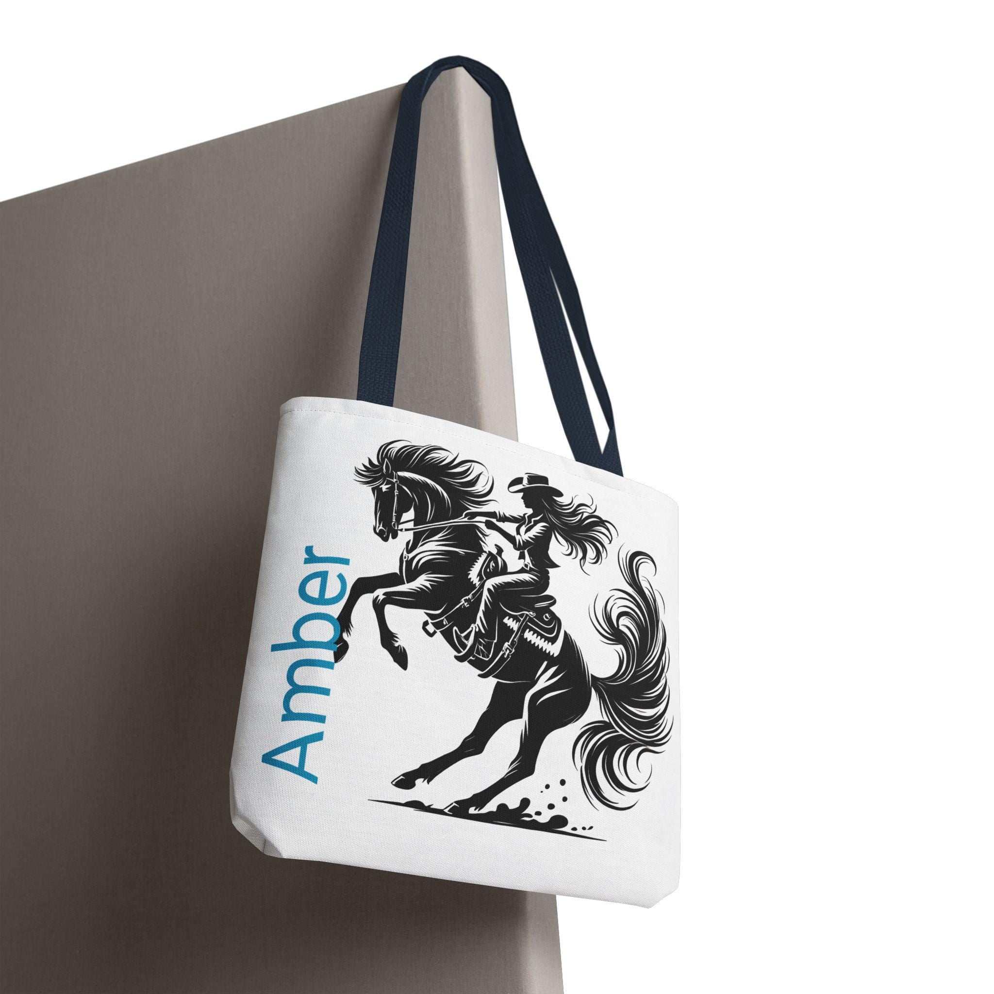 Wild Cowgirl Tote Bag, Personalized Horse-Riding Bag, Cowgirl Gift, Western Style, Durable Canvas Tote -Razels