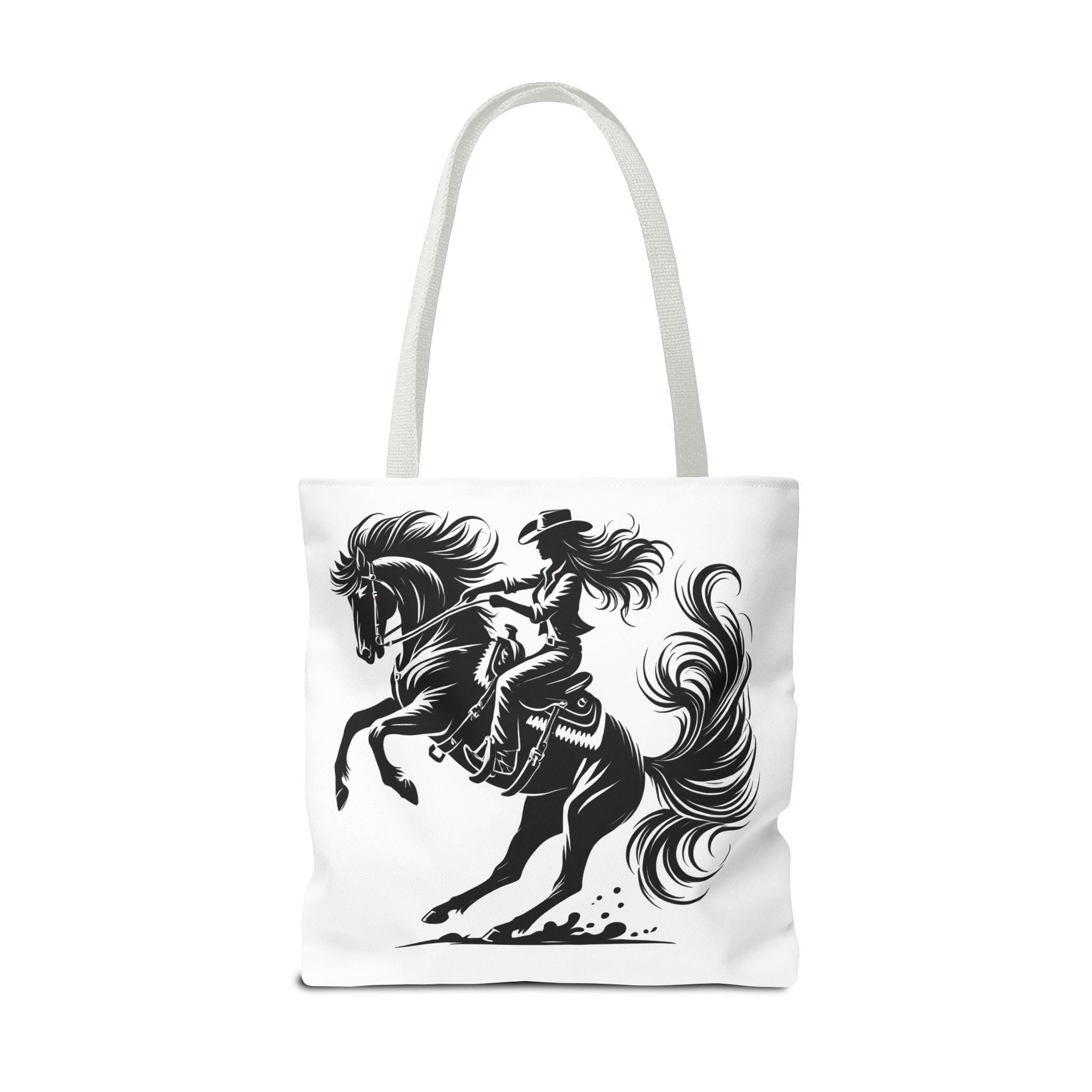 Wild Cowgirl Tote Bag, Personalized Horse-Riding Bag, Cowgirl Gift, Western Style, Durable Canvas Tote -Razels