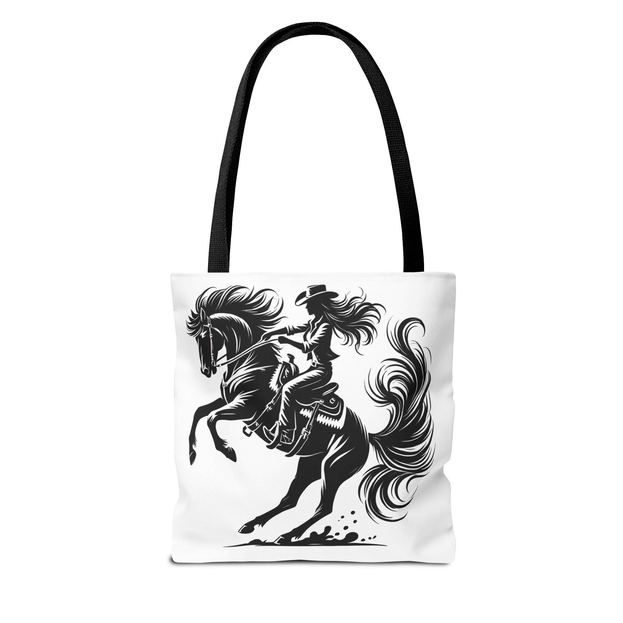 Wild Cowgirl Tote Bag, Personalized Horse-Riding Bag, Cowgirl Gift, Western Style, Durable Canvas Tote -Razels