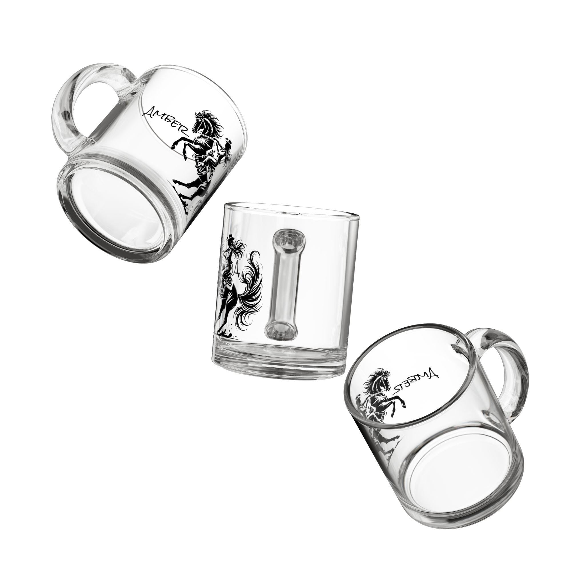 Personalized Cowgirl Glass Mug: Western Horse Lover Gift