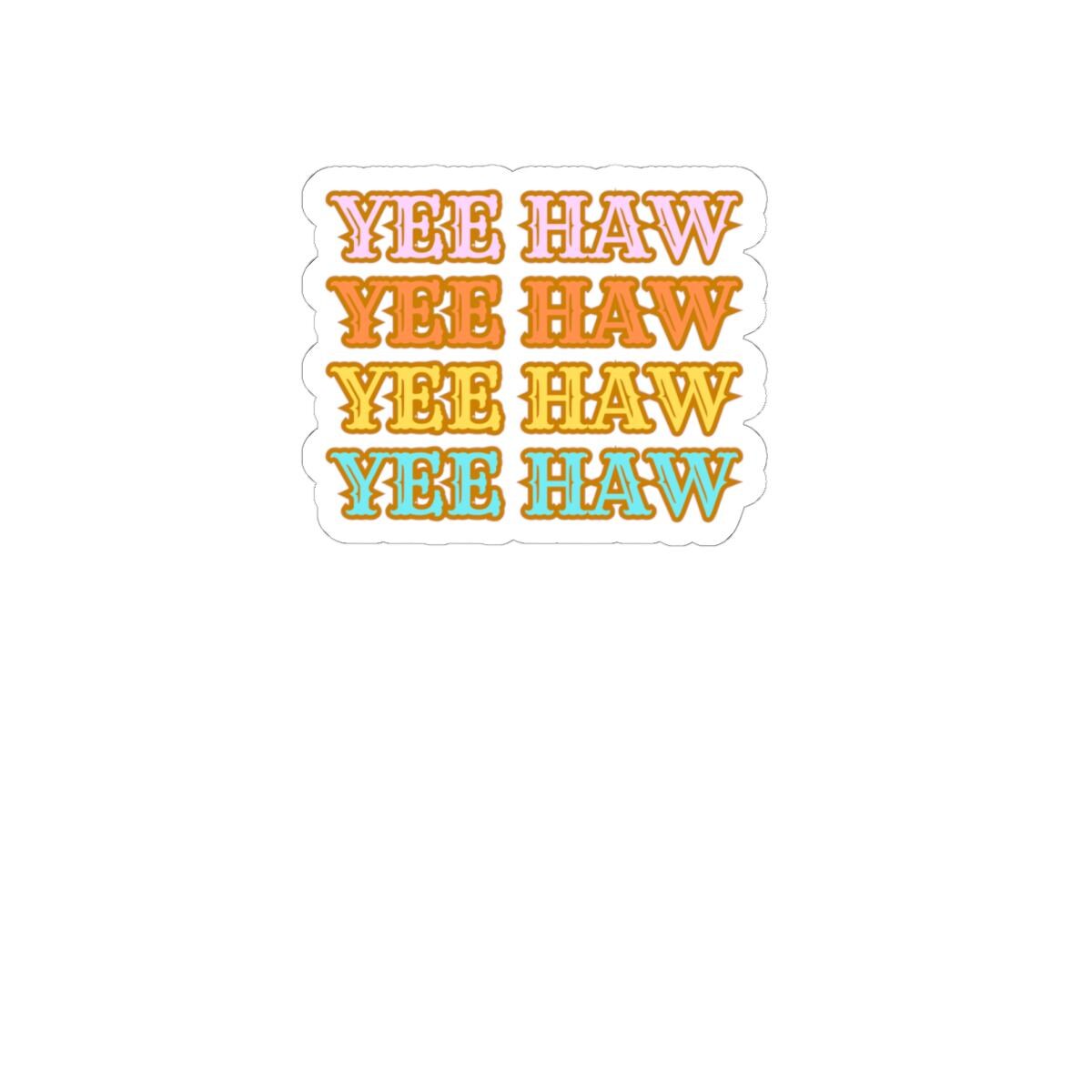 Retro YEEHAW Sticker Western Rainbow Cowgirl Decal for Laptop Phone Case Notebook Kindle -Razels