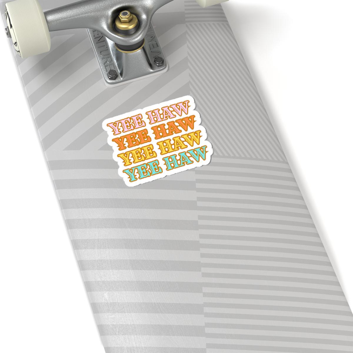 Retro YEEHAW Sticker Western Rainbow Cowgirl Decal for Laptop Phone Case Notebook Kindle -Razels