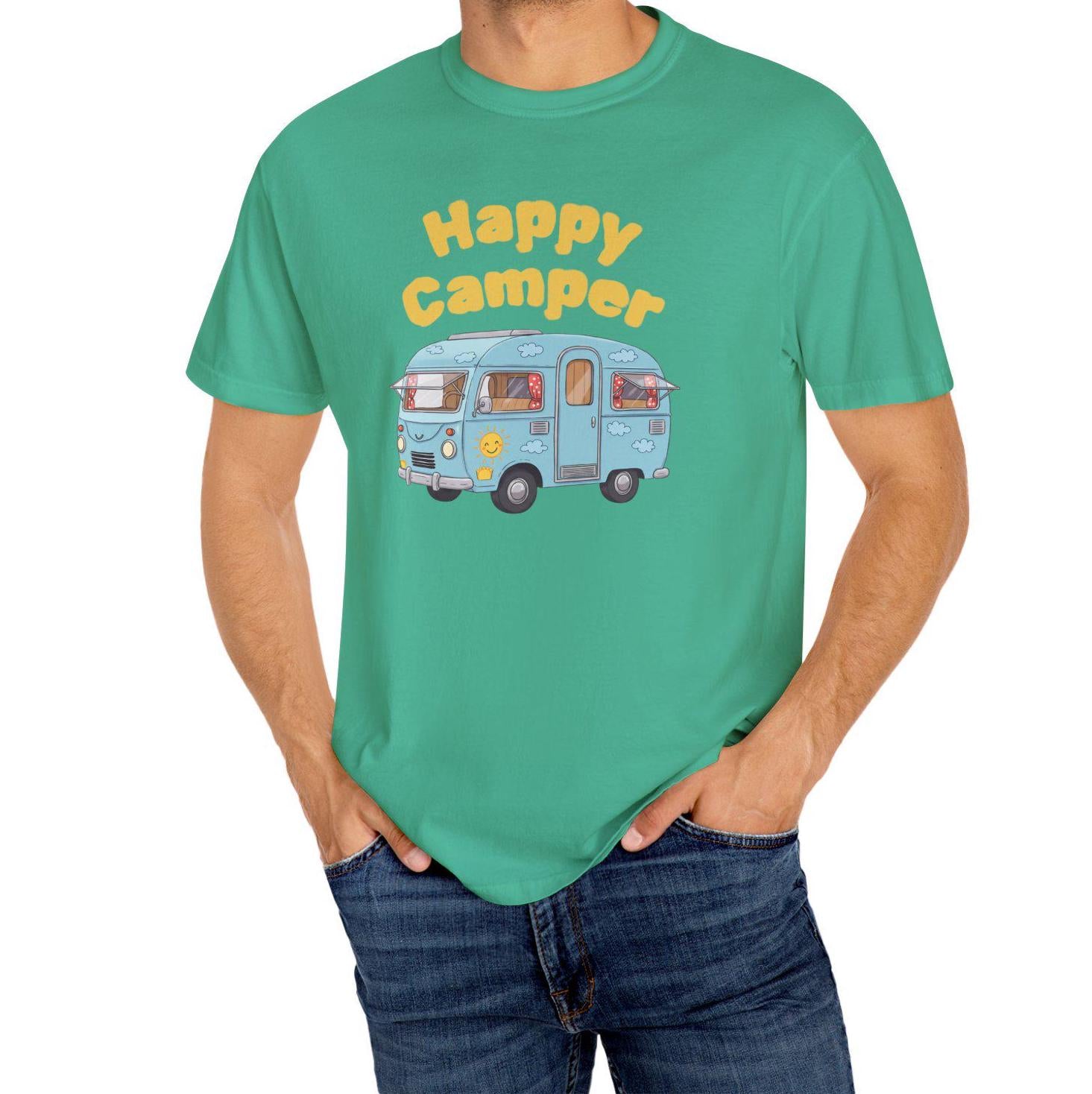 &quot;Personalized Happy Camper T-Shirt
🌞 Bright, bold, and made for happy trails! 🌞
✓ Soft, garment-dyed cotton for that broken-in feel from day one
✓ Personalized with YOUR name – because you&#39;re the star of the campground!
✓ Unisex sizing from S to 4XL – comfy fits for all happy campers
✓ 9 fun, bright colors that scream vacation mode
✓ Double-needle stitching for extra durability (because camping gets wild)
✓ Seamless tubular knit for a smooth, clean look