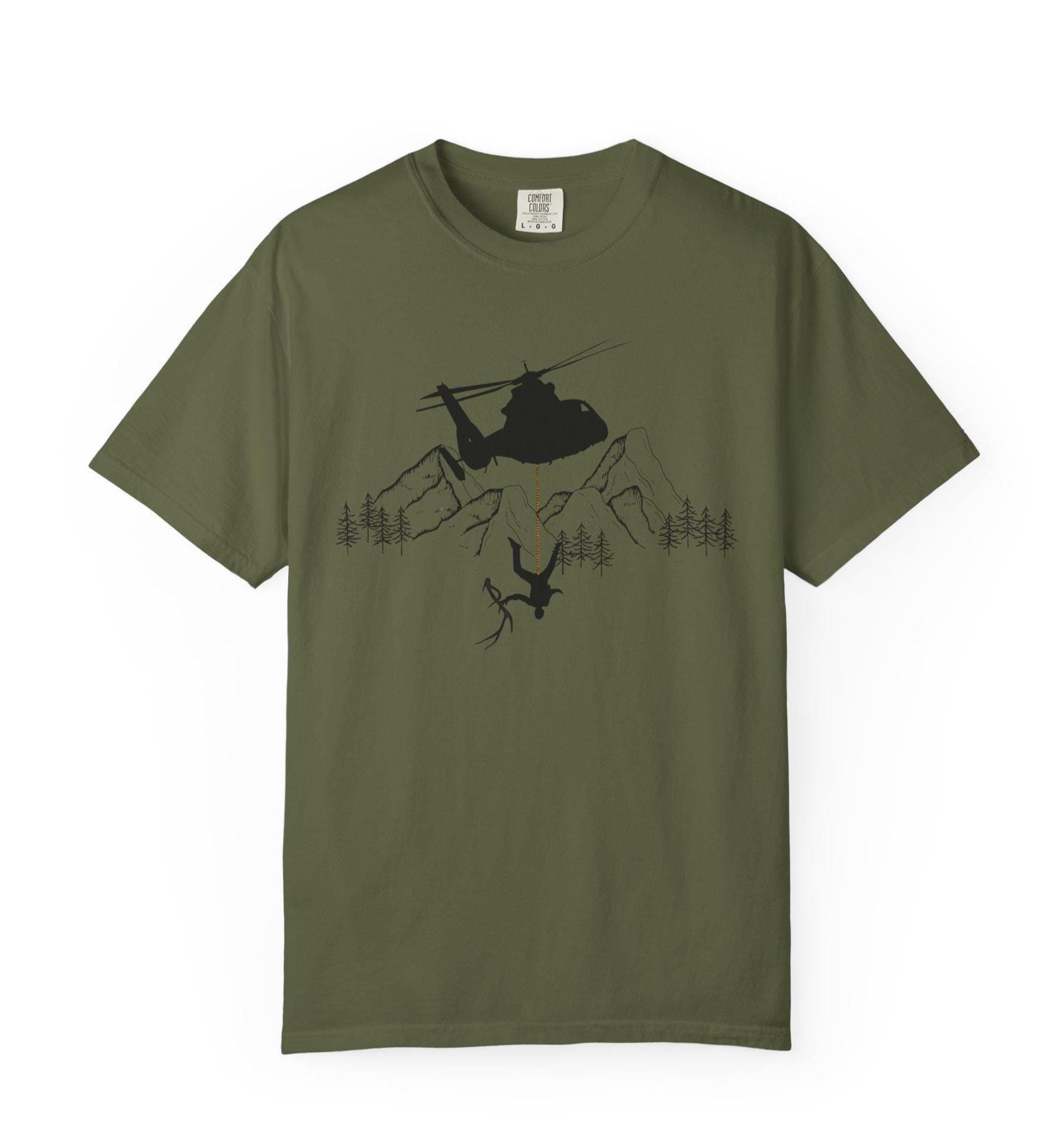 Adventure Awaits Helicopter T-Shirt
🚁 No Elk Shed Left Behind – Even If You Gotta Drop In For It

Not all shed hunters play by the rules... but you? You can wear the legend without breaking the law. Inspired by that wild Montana moment—yeah, the one with the helicopter and the private ranch—this shirt is for those who dream big, hike hard, and maybe laugh a little at the absurdity of it all. #notineleftbehind #montanashedhunting