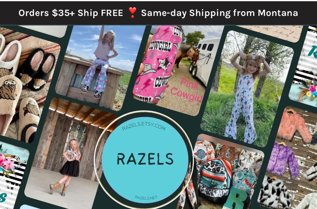 Kids' Vintage Cowboy PJ Pants - Old West Rodeo Loungewear - Soft Western Sleepwear for Boys & Girls -Razels
