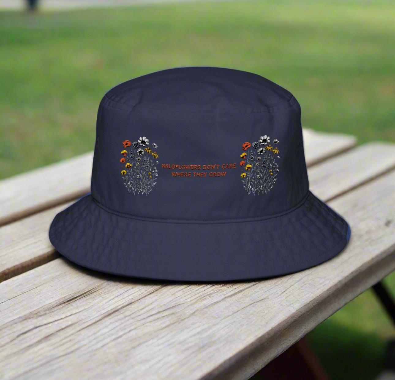 Wildflowers Bucket Hat | Gift for Mother, Grandmother, Garnder | Embroidered Garnder Hat | Gardner Gifts, -Razels