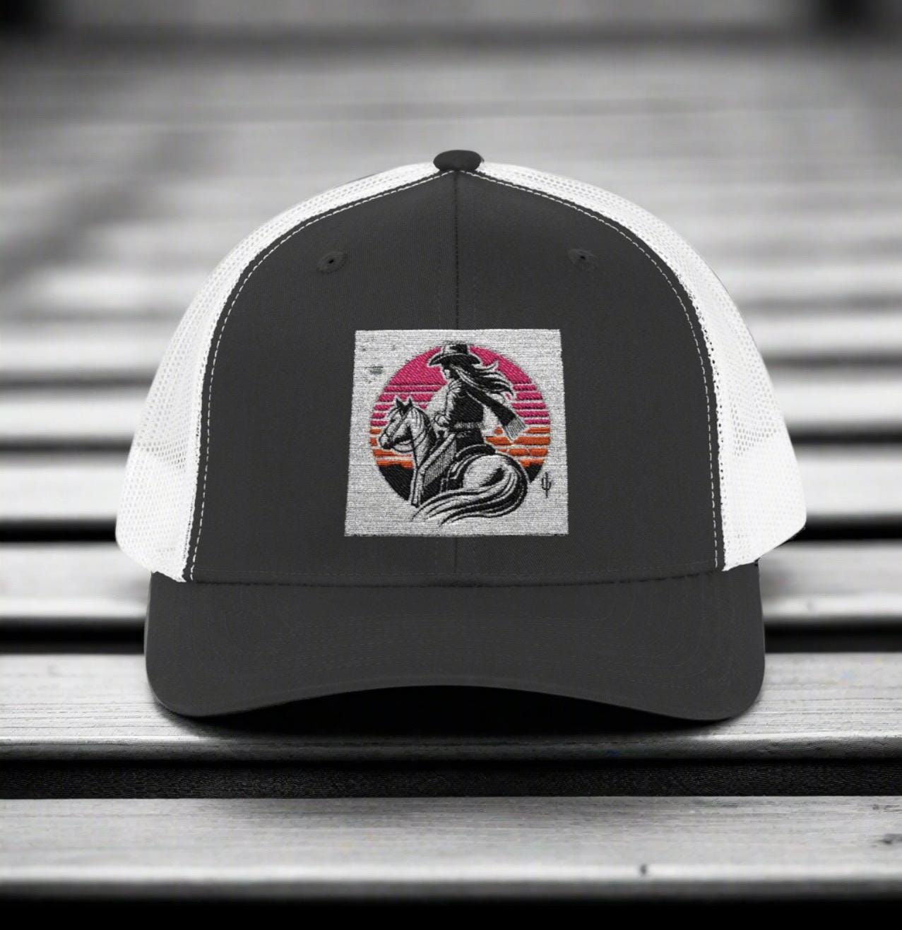 Cowgirl Trucker Hat, Cowgirls BASEBALL HAT, Custom Trucker Hat, Mid Height Western Cap, Emboidered Snapback Trucker Cap -Razels