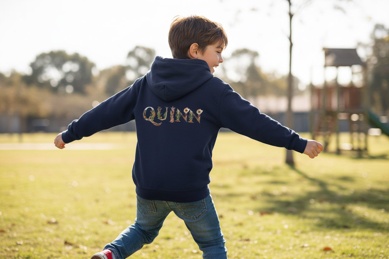 Personalized Youth Hoodie Old West Lettering, Custom Name Cowboy Sweatshirt -Razels