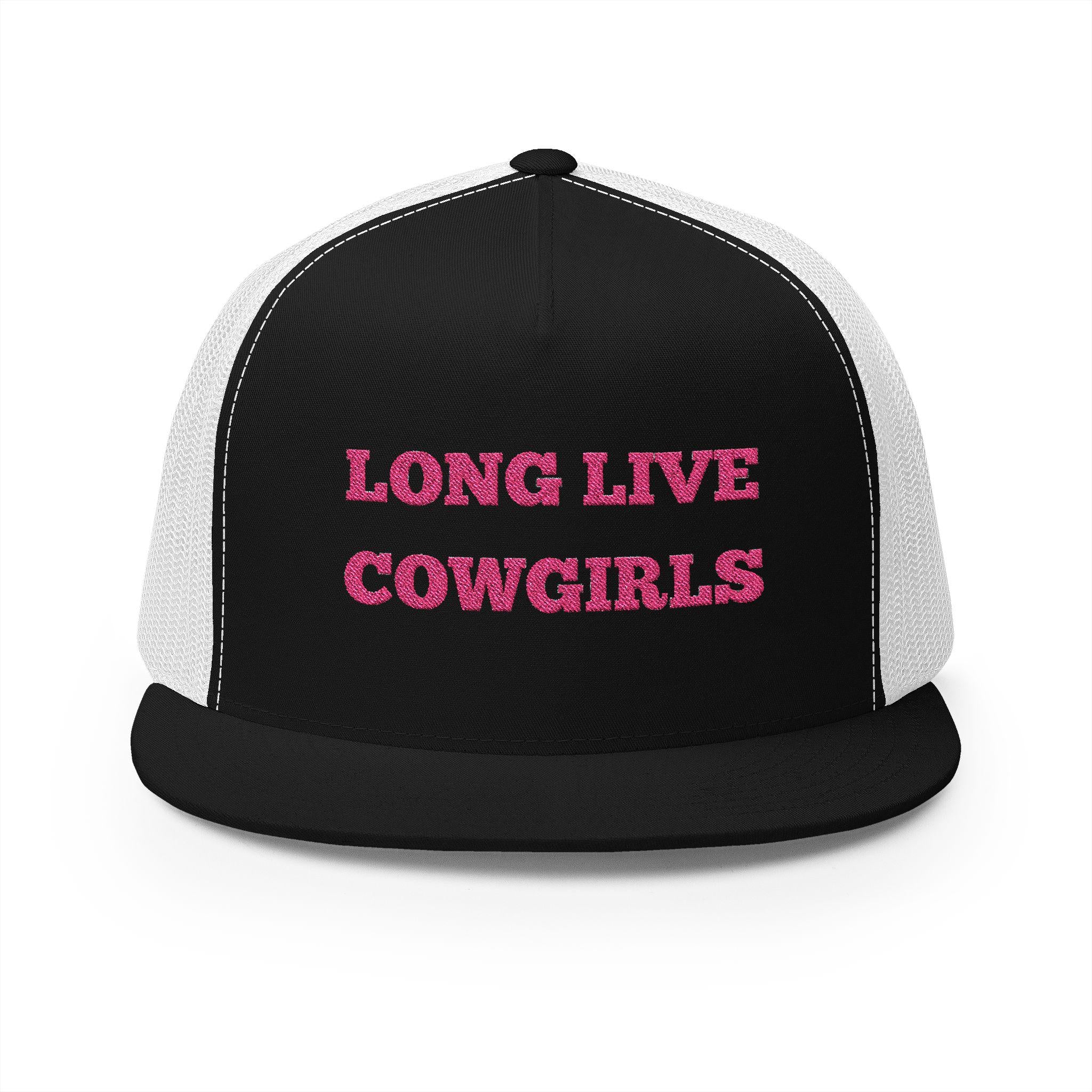 Long Live Cowgirls Trucker Hat , 5 Panel Western Cap, Summer Rodeo Cowgirl Hat, Retro Snapback, Country Concert Outfit