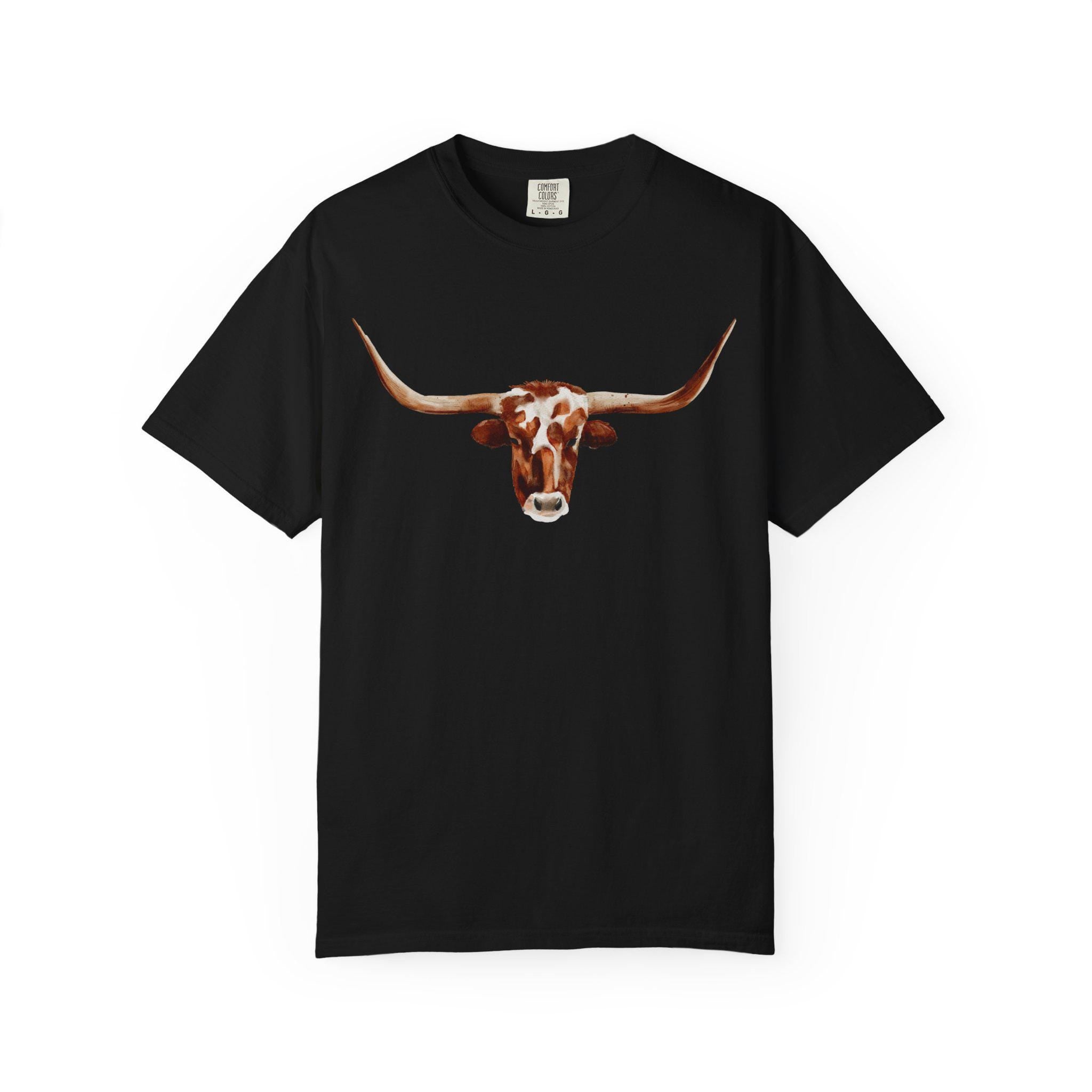 Longhorn COW Graphic T-Shirt, Cowgirl Cowboy Rodeo Shirt, Comfy Western Tshirt