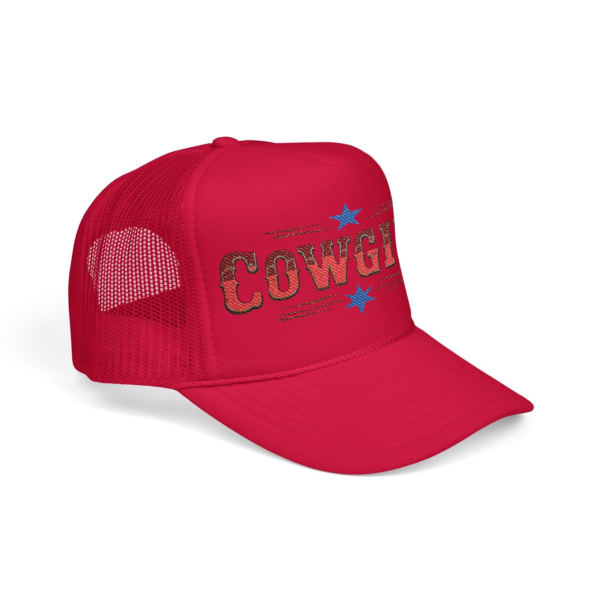 Cowgirl Foam Trucker Hat | Embroidered Western Cap | Retro Rodeo Style | Summer Cowgirl Gift -Razels