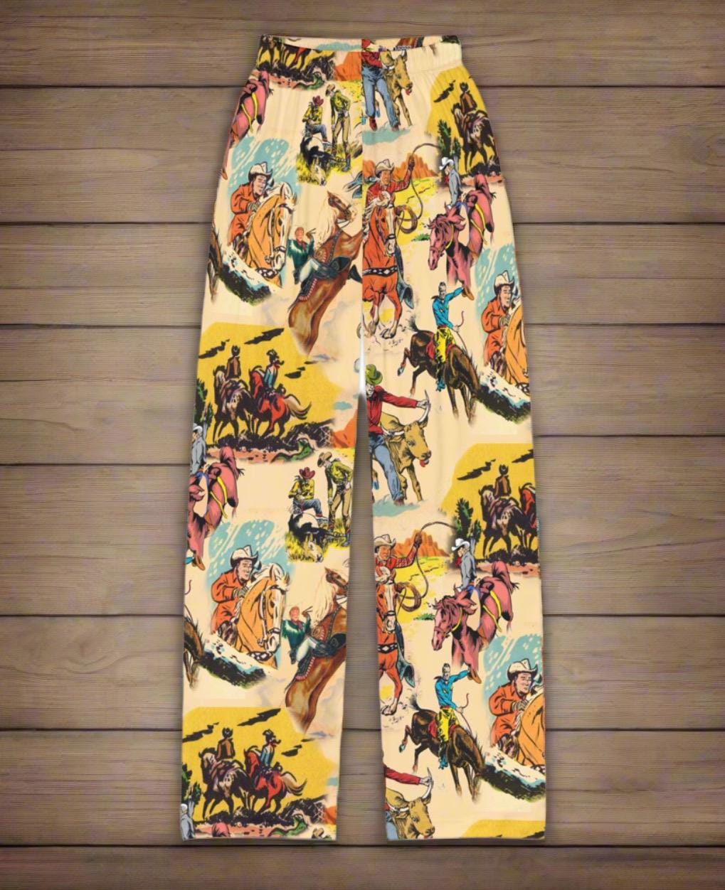 Kids' Vintage Cowboy PJ Pants - Old West Rodeo Loungewear - Soft Western Sleepwear for Boys & Girls -Razels