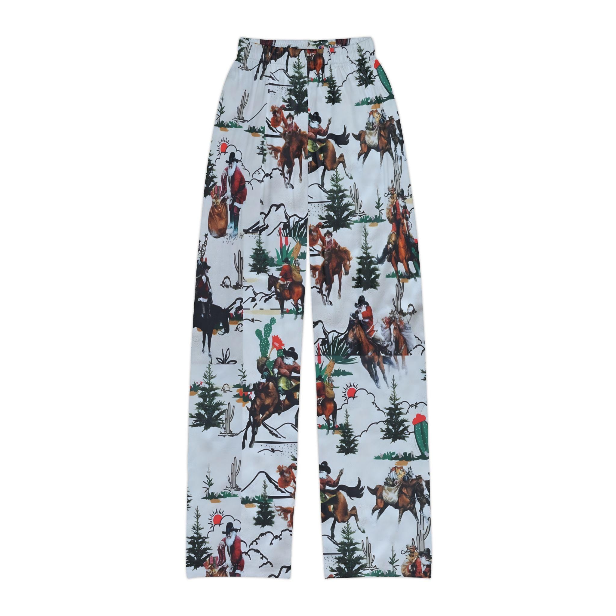 Cowboy Santa Kids Lounge Pants | Matching Family Christmas Pajamas | Soft & Comfy Kids Sleepwear -Razels