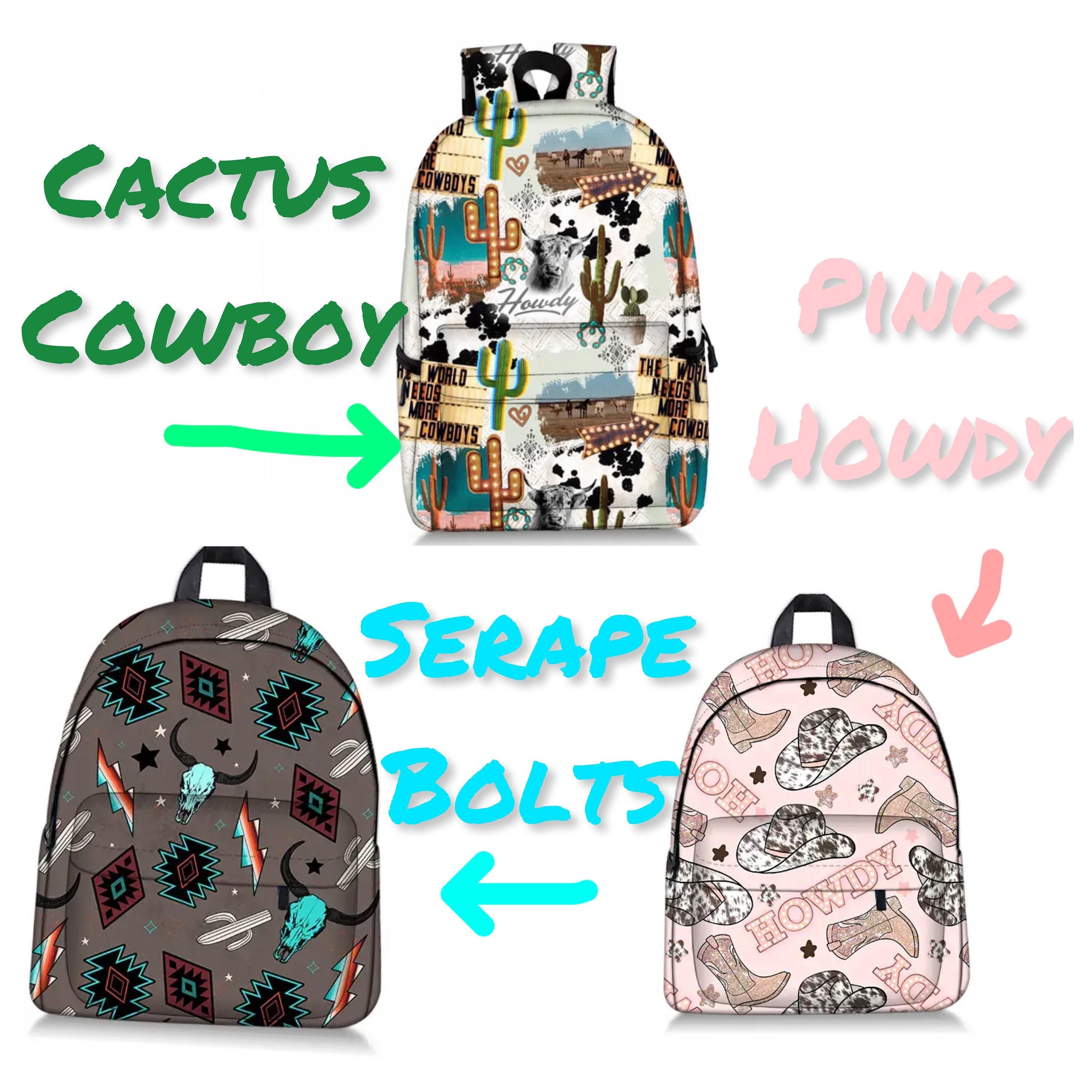 KIDS Western Backpack & Lunch Bag, Highland Cow Backpack -Razels