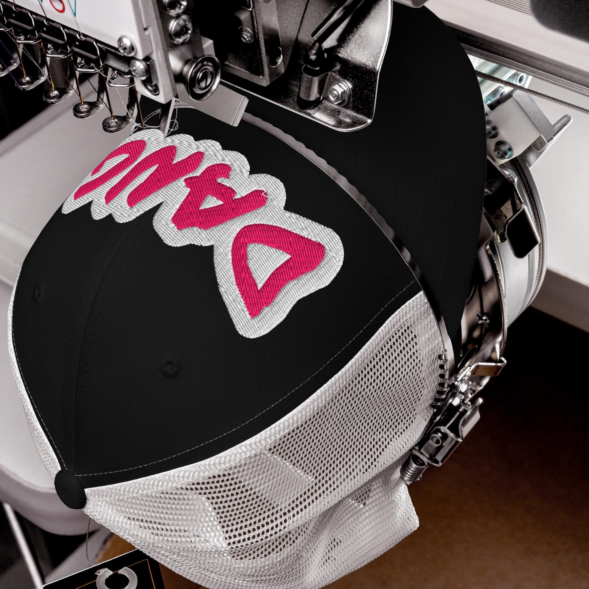 Custom Trucker Hat – Embroidered “DANG” or Personalized Text, Pink Foam Western Cap