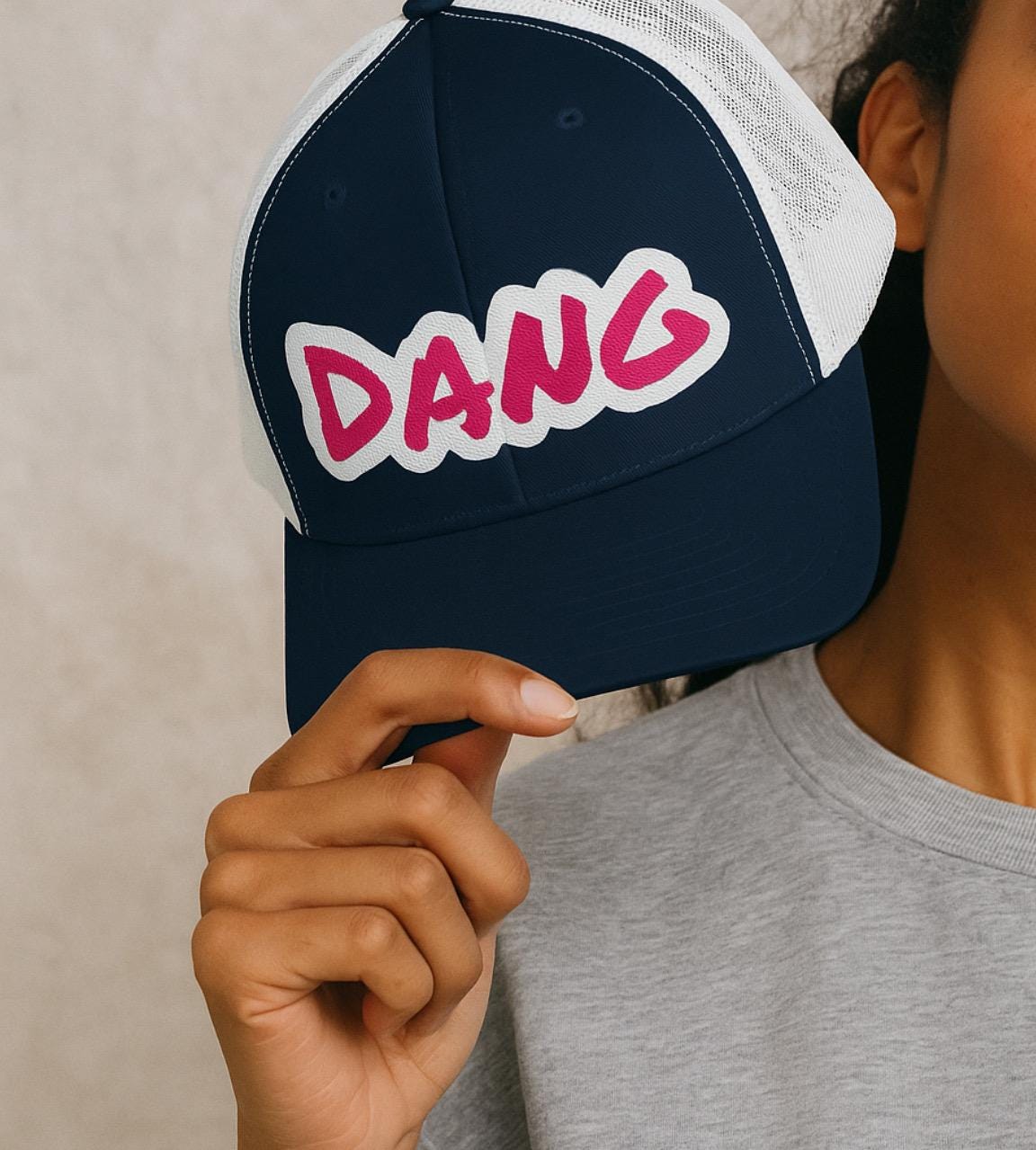 Custom Embroidered Trucker Hat: Pink Foam Western Cap -Razels