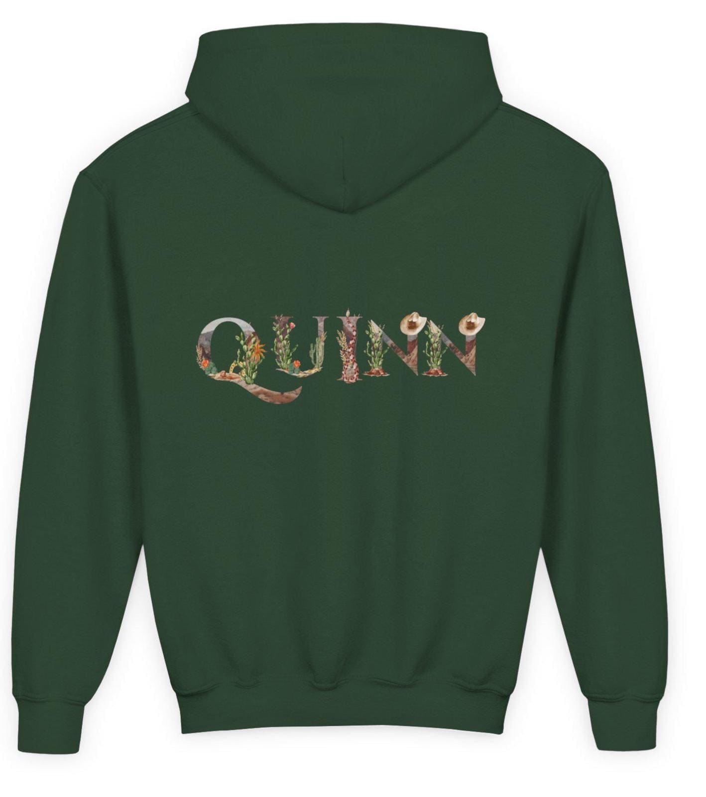 Personalized Youth Hoodie with Old West Lettering, Custom Name Cowboy/Cowgirl Sweatshirt, Western Back to School Gift