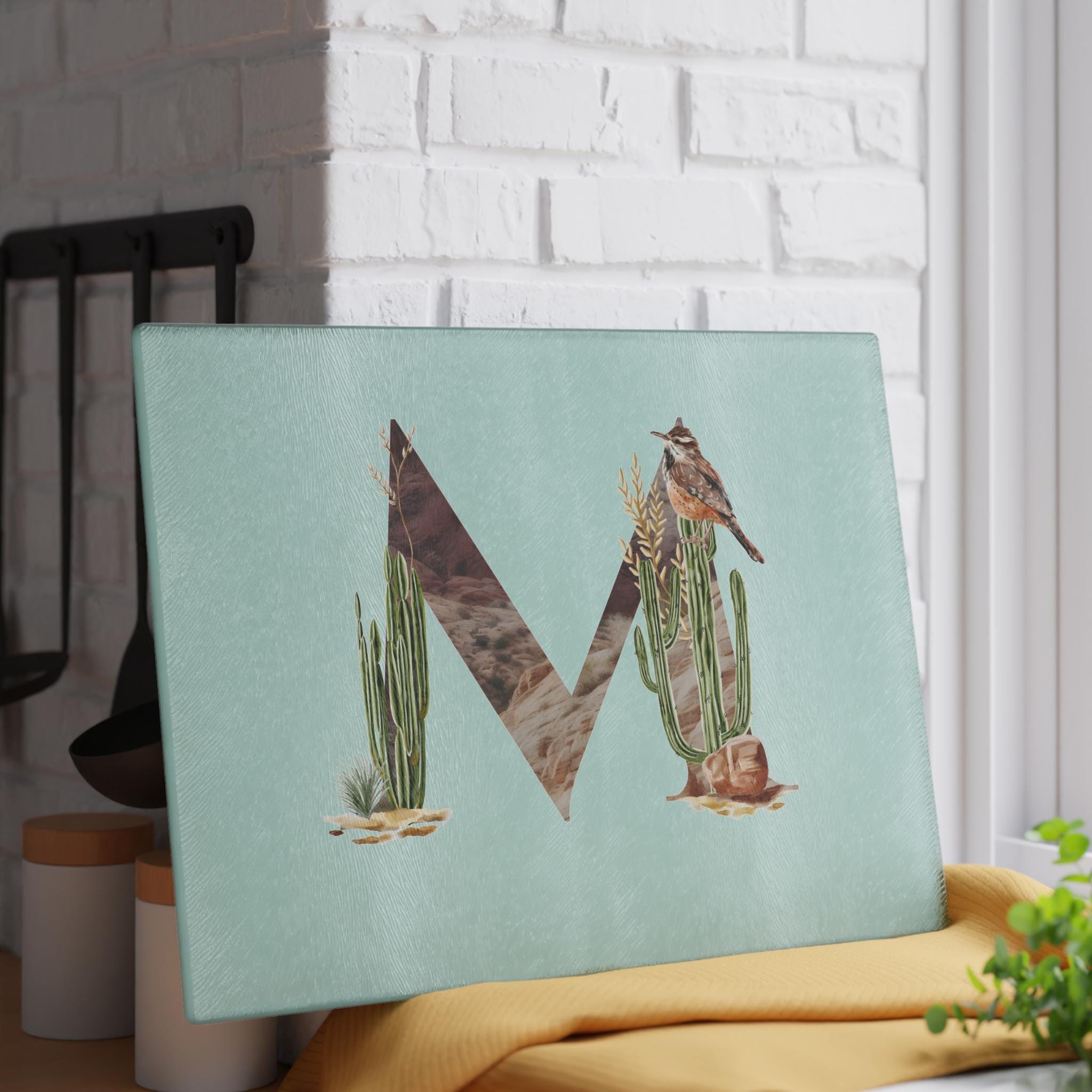 Cowboy Kitchen Personalized Cutting Board – Rustic Western Ranch Decor, Custom Glass Counter Saver Gift -Razels