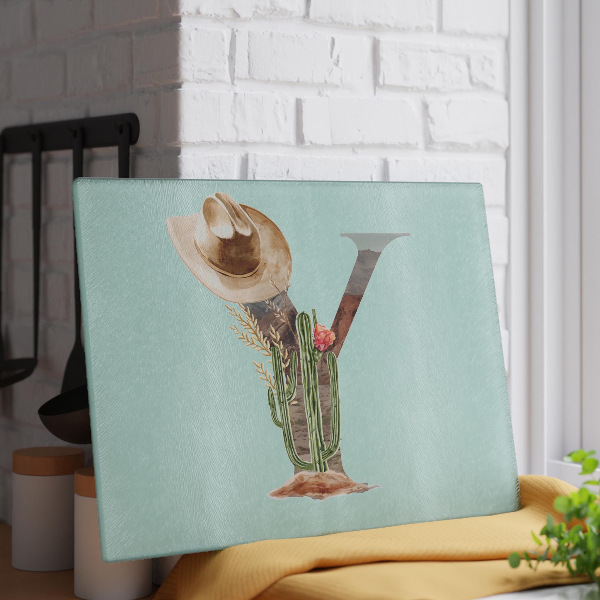 Personalized Wedding Gift, Western Initial Cutting Board Custom Cowboy Ranch Kitchen Decor Newlywed Keepsake Hostess Present -Razels