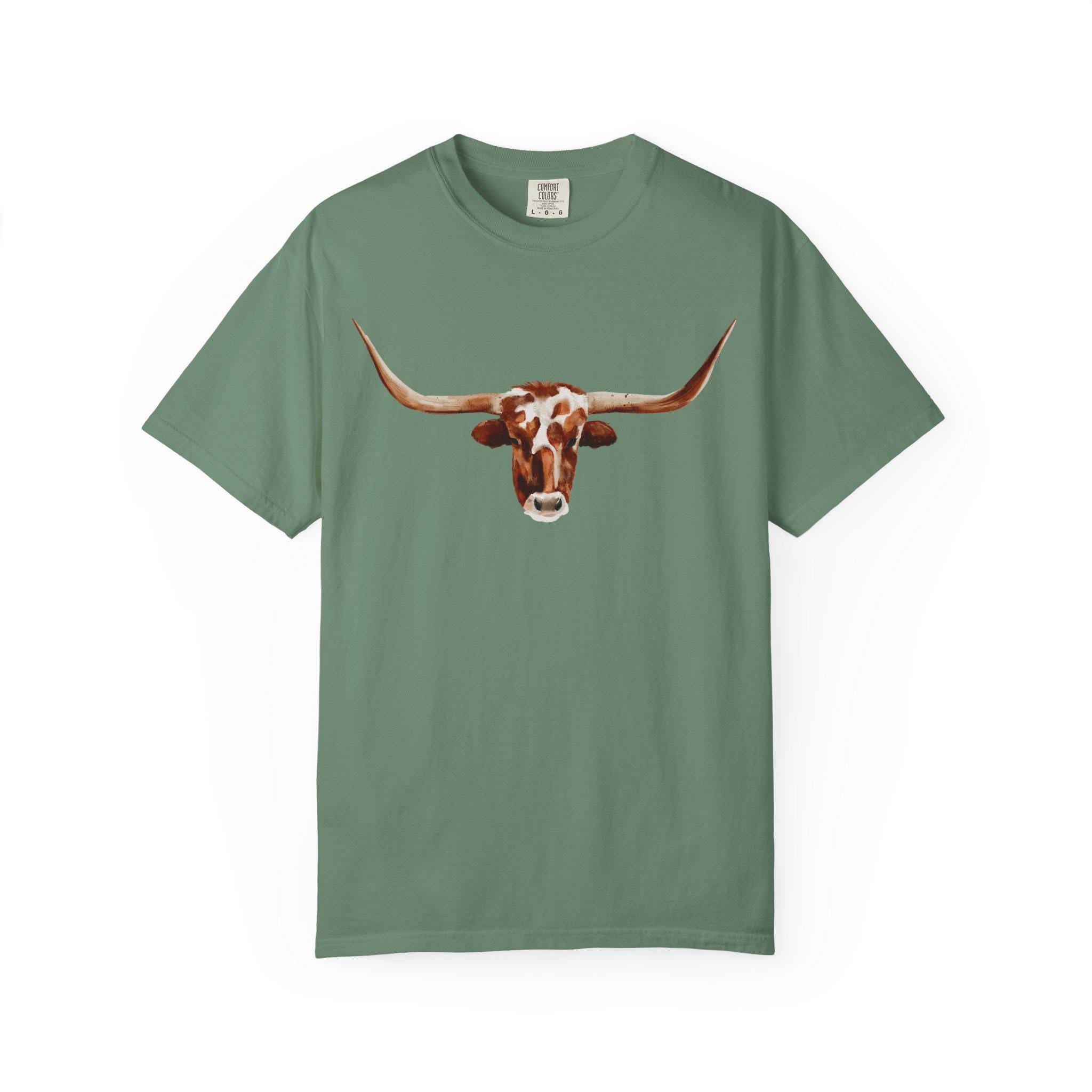 Longhorn COW Graphic T-Shirt, Cowgirl Cowboy Rodeo Shirt, Comfy Western Tshirt