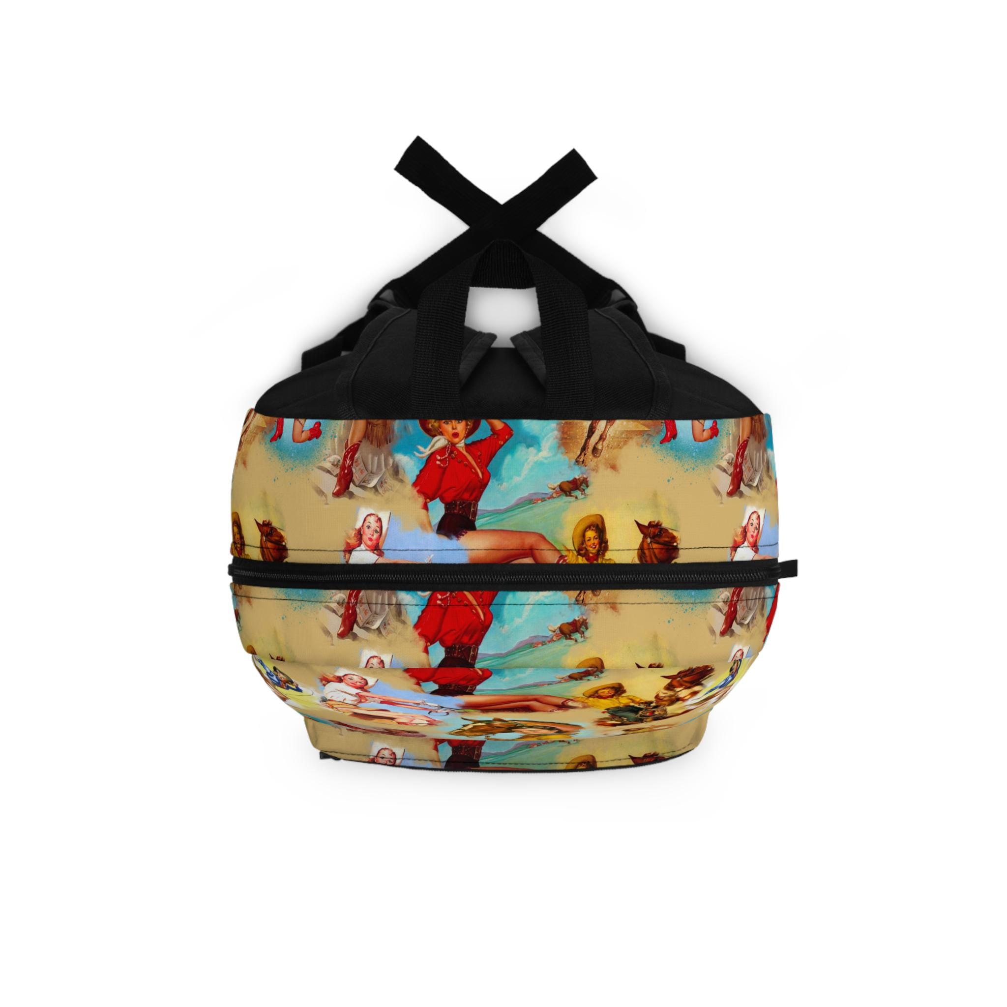 Vintage Cowgirl Backpack, Personalized Cowgirl Back to School Bag | Western School Bag