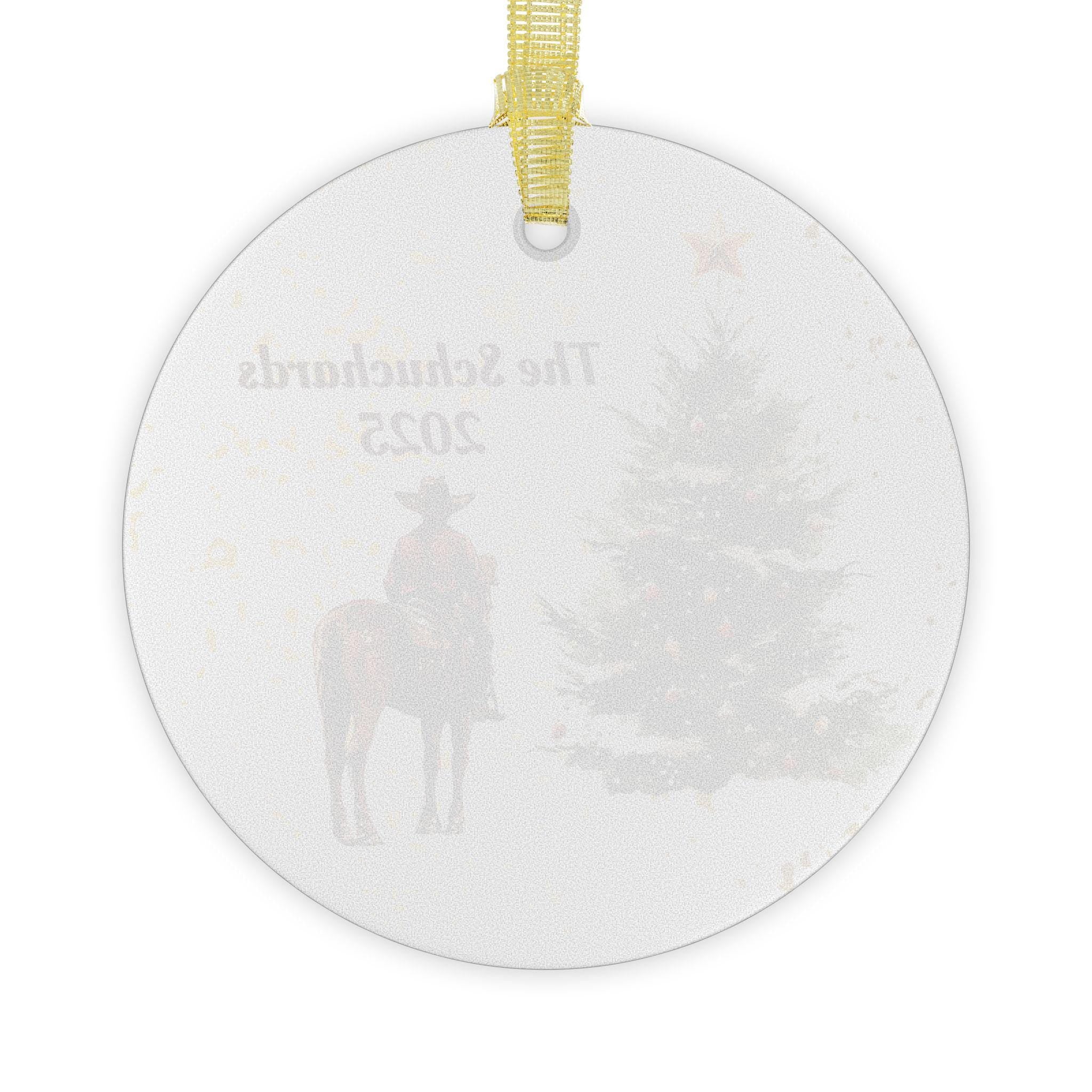 Personalized Cowboy Christmas Ornaments Custom Family Name Holiday Tree Decor Unique Xmas Gift 2025 Western Rustic Holiday Decoration