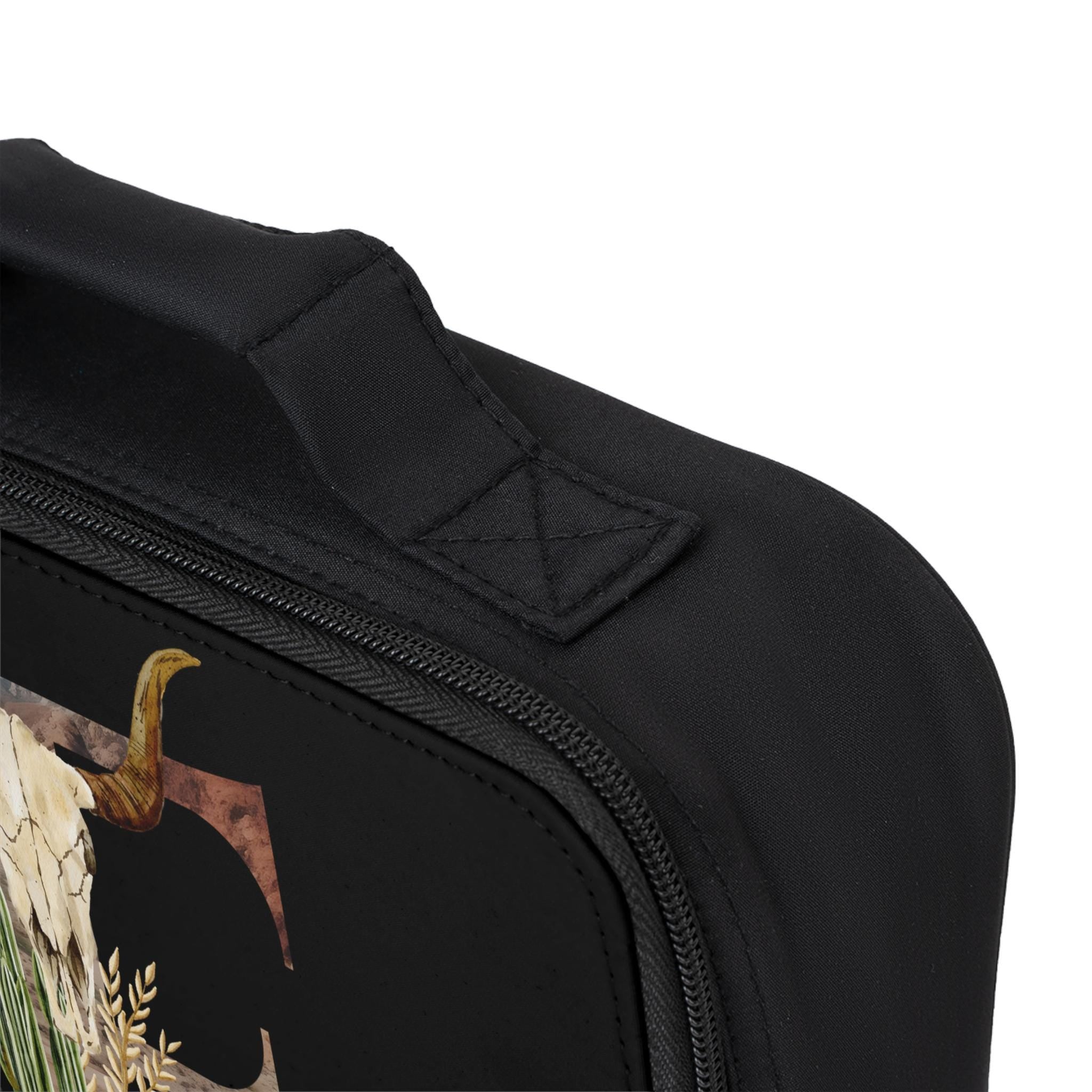 Custom Western Initial Lunch Bag, Cowboy Cowgirl Back to School, Desert Initial Design, Insulated & Personalized