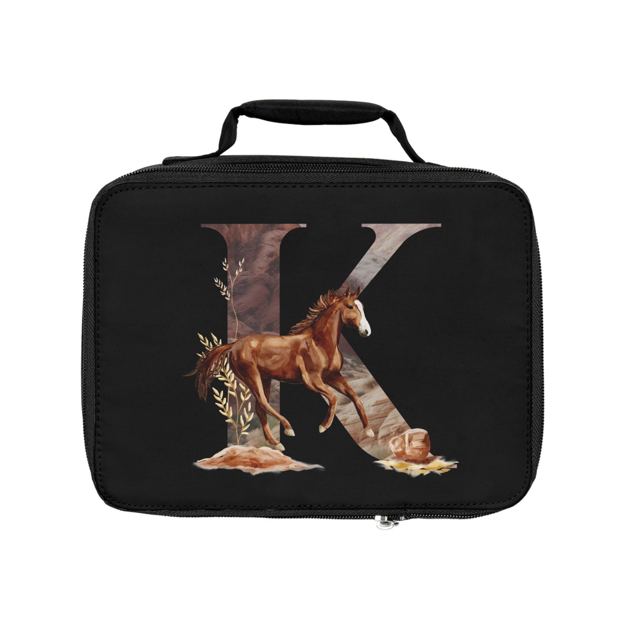 Custom Western Initial Lunch Bag, Cowboy Cowgirl Back to School, Desert Initial Design, Insulated & Personalized