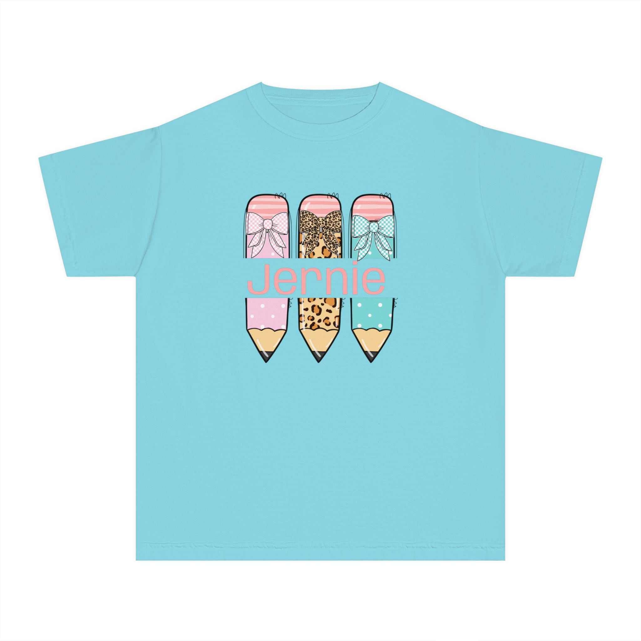 Personalized Back to School Shirt, Name in Pencils, Custom School Shirt