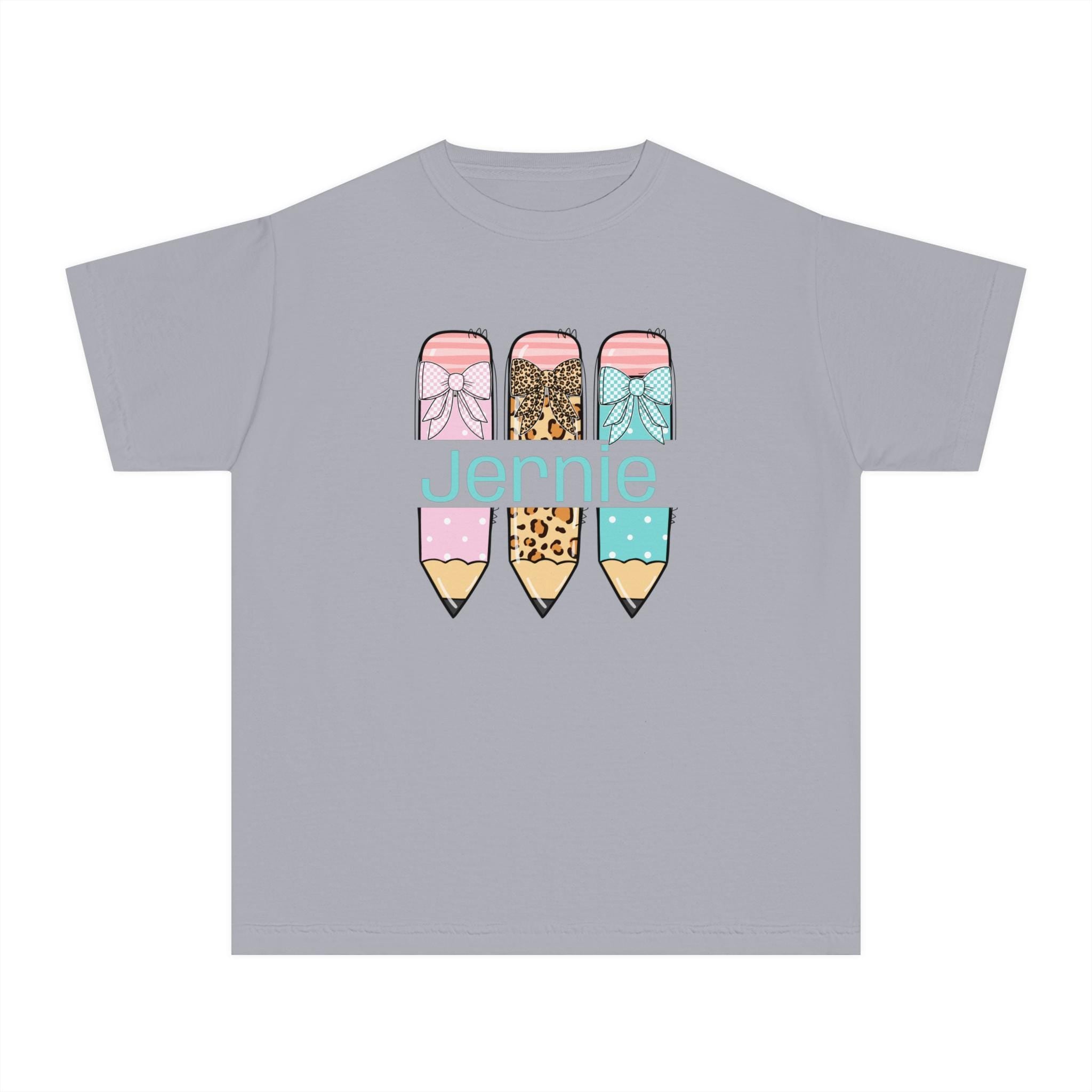 Personalized Back to School Shirt, Name in Pencils, Custom School Shirt