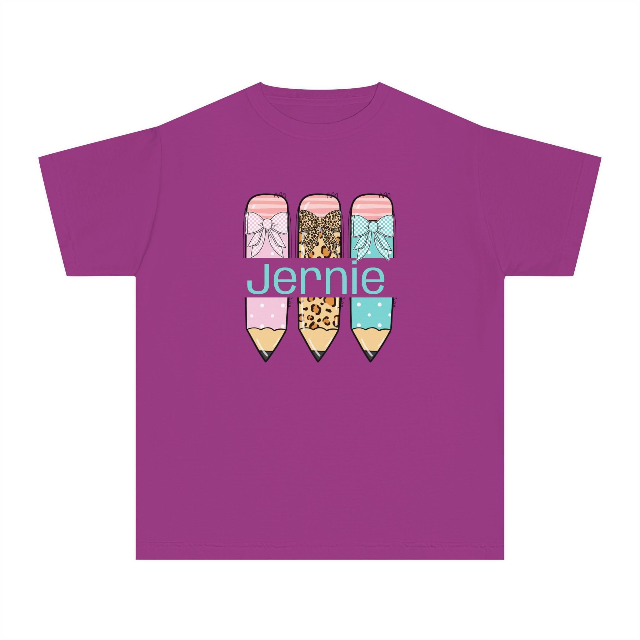 Personalized Back to School Shirt, Name in Pencils, Custom School Shirt
