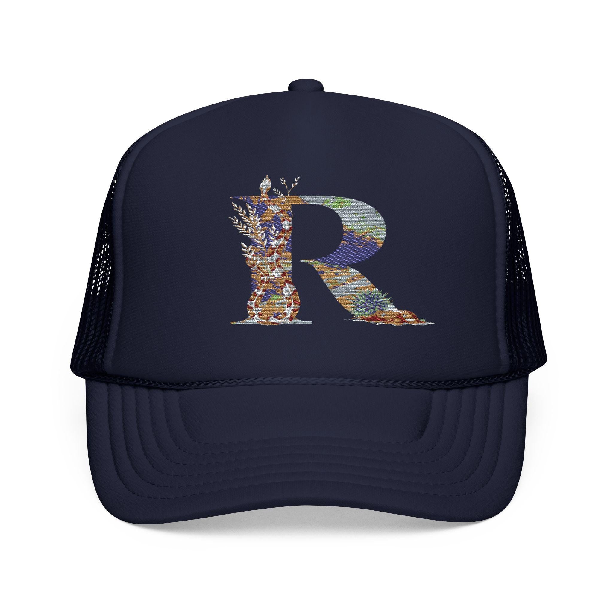 Custom Western Trucker Hat | Embroidered Foam Cap with Initial, Cowboy Cowgirl Style Gift -Razels