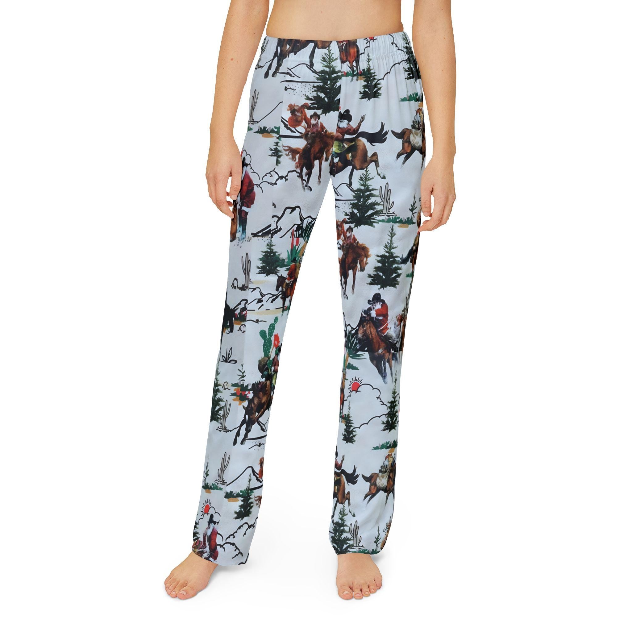 Cowboy Santa Kids Lounge Pants | Matching Family Christmas Pajamas | Soft & Comfy Kids Sleepwear -Razels