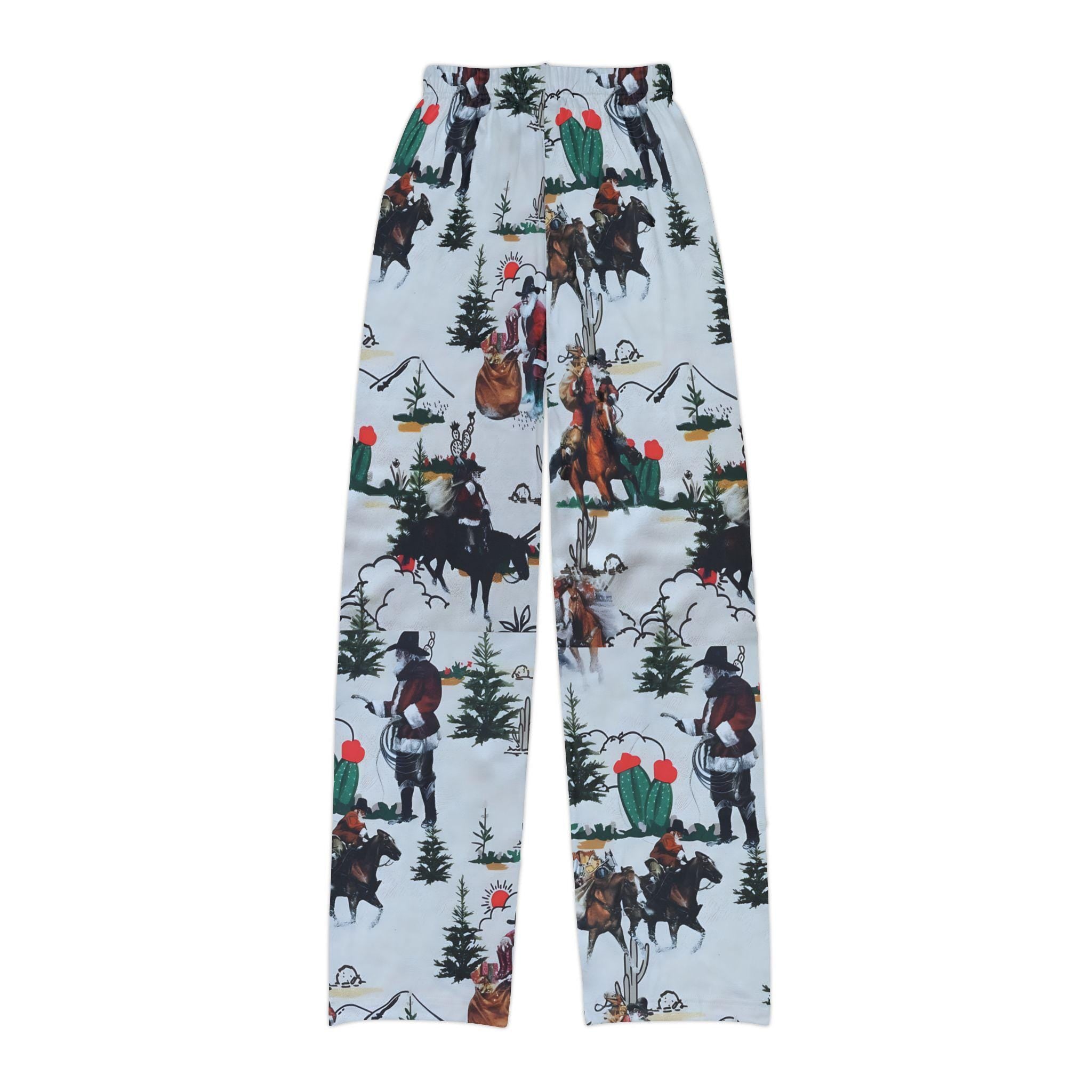 Cowboy Santa Kids Lounge Pants | Matching Family Christmas Pajamas | Soft & Comfy Kids Sleepwear -Razels